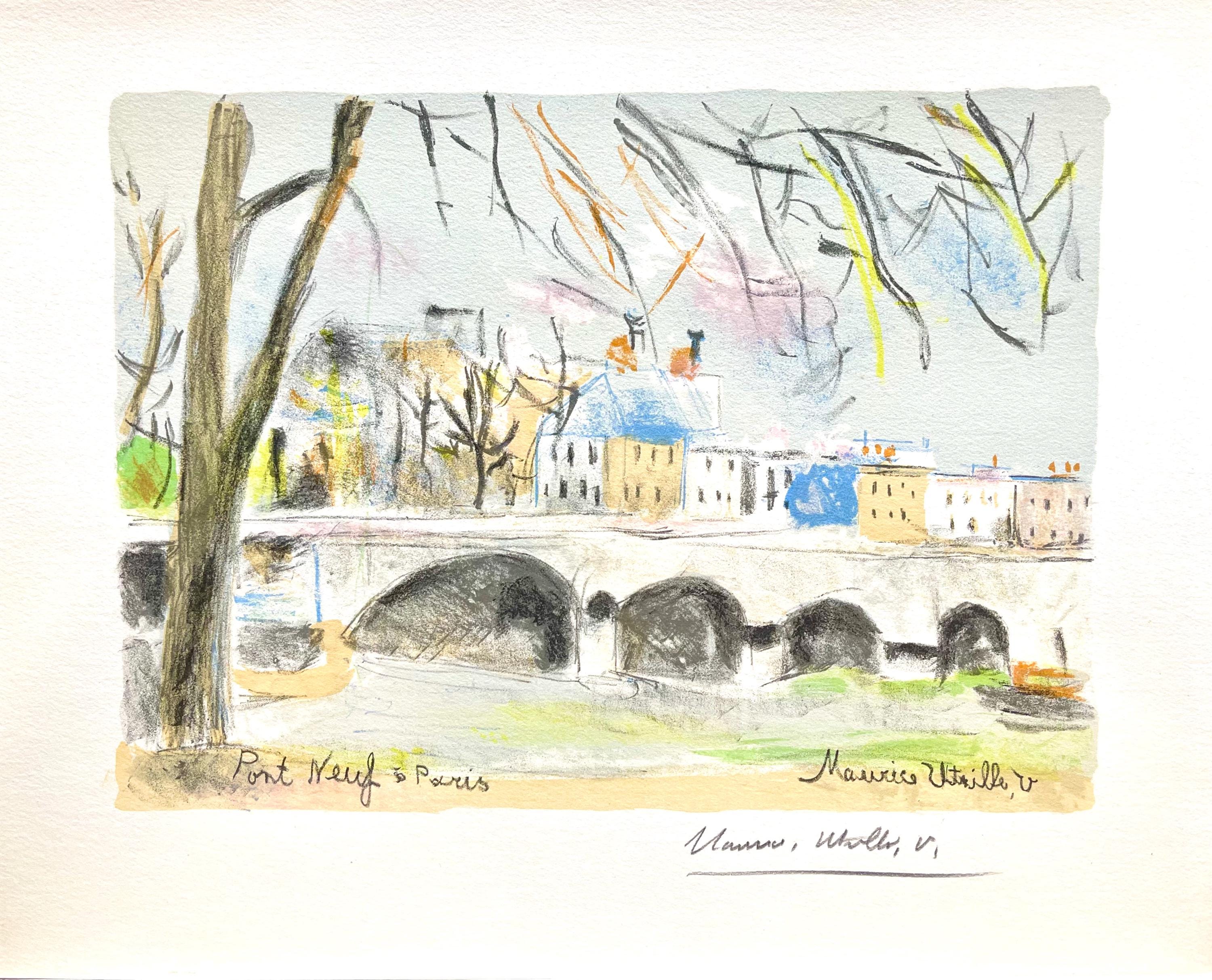 Maurice Utrillo, Pont-Neuf, Paris Capitale, Limited Edition Lithograph