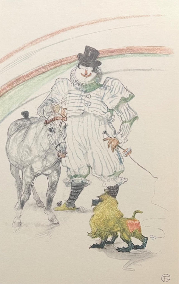 Henri de Toulouse-Lautrec, Clown Training a Horse and Monkey, Henri de Toulouse-Lautrec, At the Circus, Limited Edition Lithograph