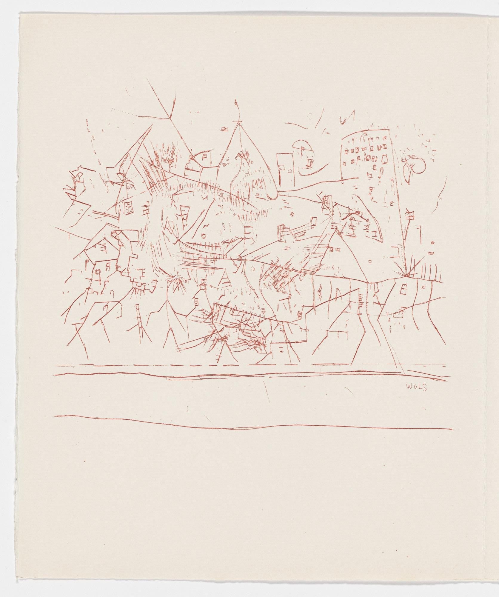 Wols, Composition, Feuilles éparses, Limited Edition Etching