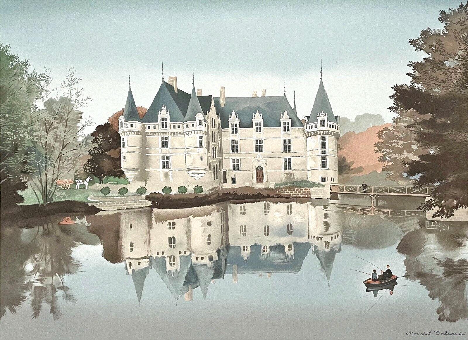 Michel Delacroix, Azay le Rideau, Limited Edition Lithograph