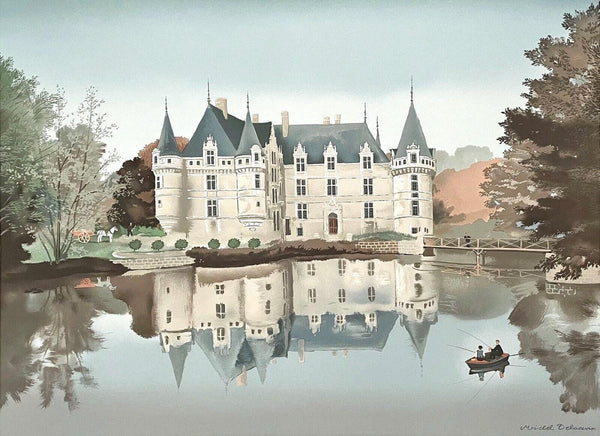 Michel Delacroix, Azay le Rideau, Limited Edition Lithograph