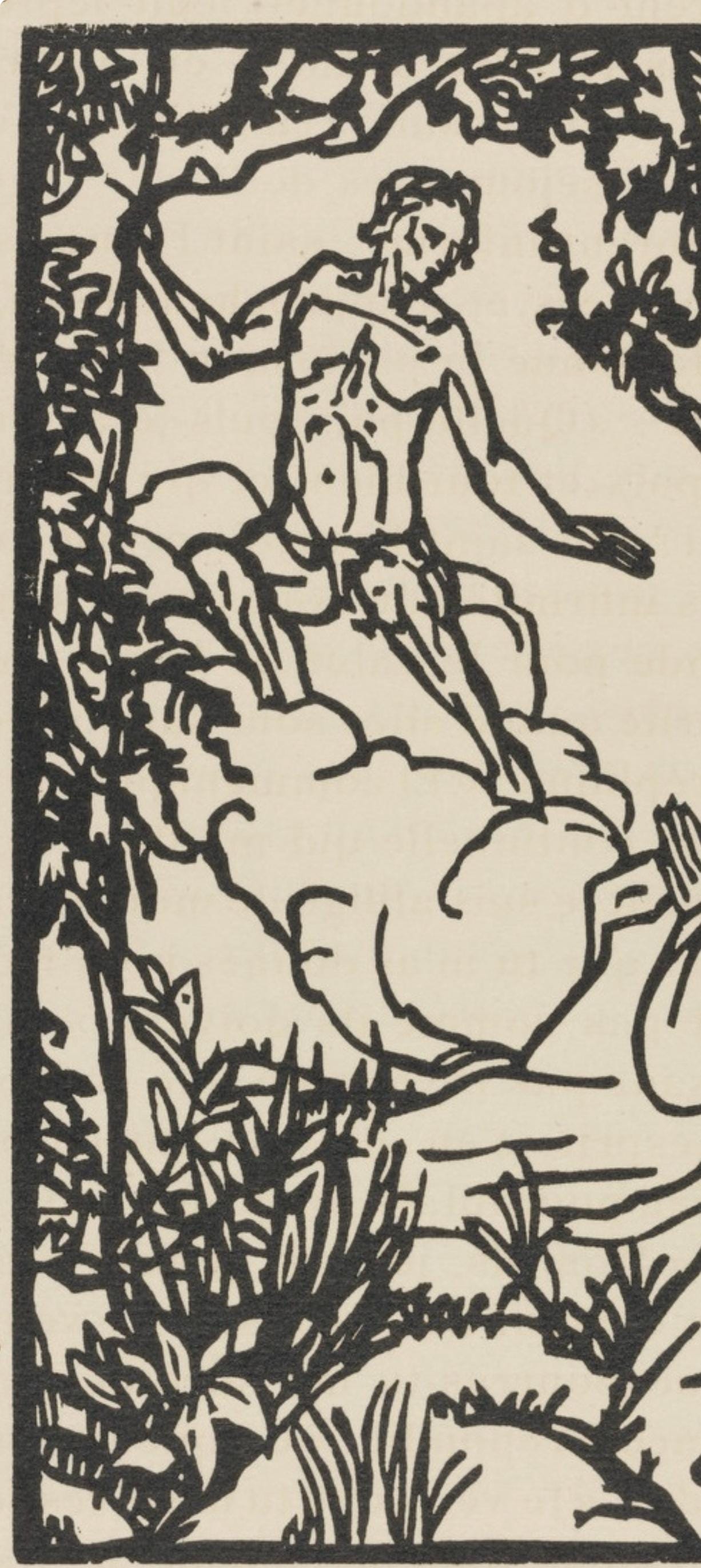 Émile Bernard, Composition (Morane, No. 100), Les Petites Fleurs de St. Françoise, Limited Edition Woodcut