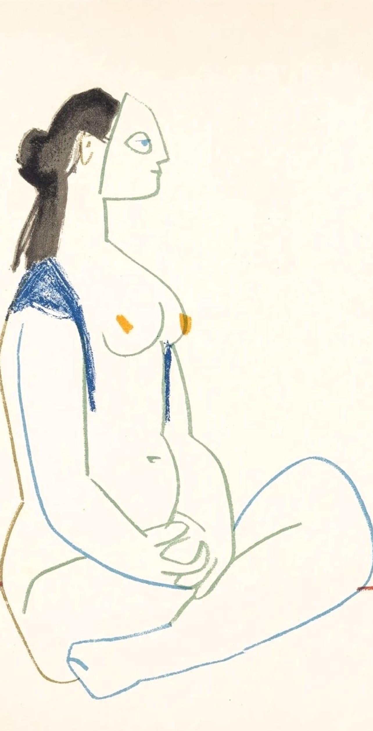 Pablo Picasso, Composition, Picasso and the Human Comedy, Verve: Revue Artistique et Littéraire, Limited Edition Lithograph