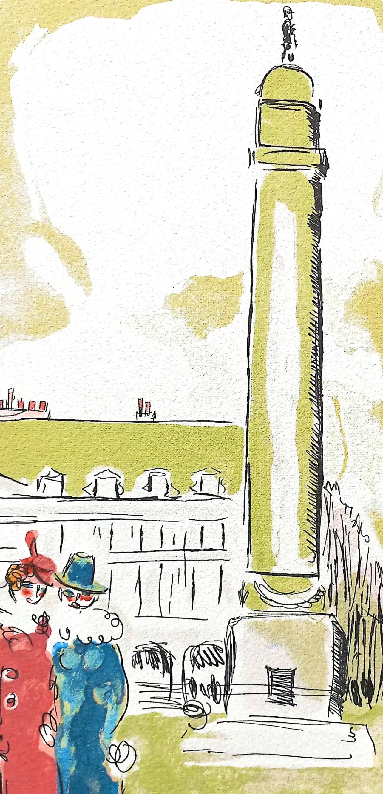 Kees Van Dongen, Place Vendôme, Au Temps de Paris Seine, Limited Edition Lithograph