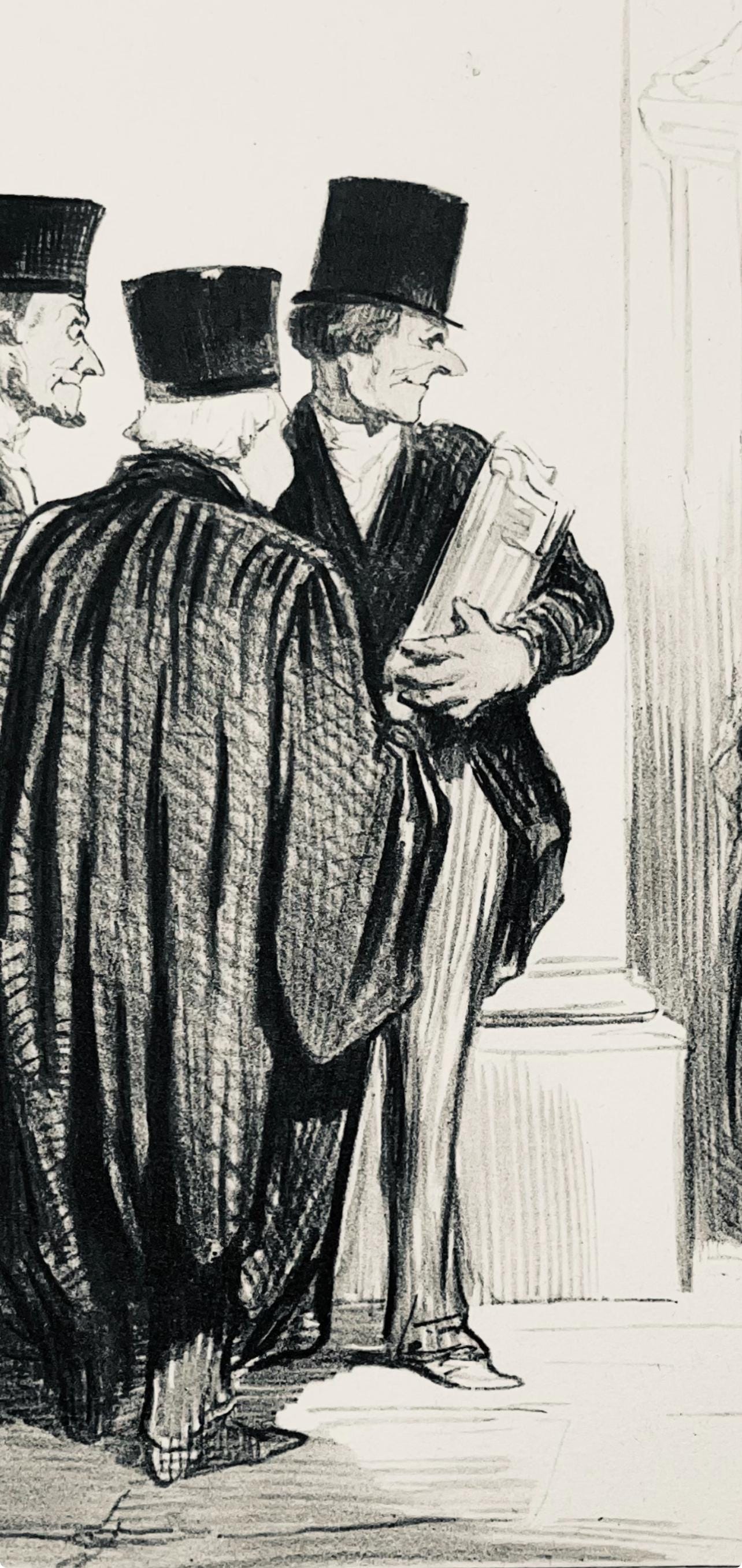 Honoré Daumier, Composition, Honoré Daumier, Law and Justice, Limited Edition Lithograph