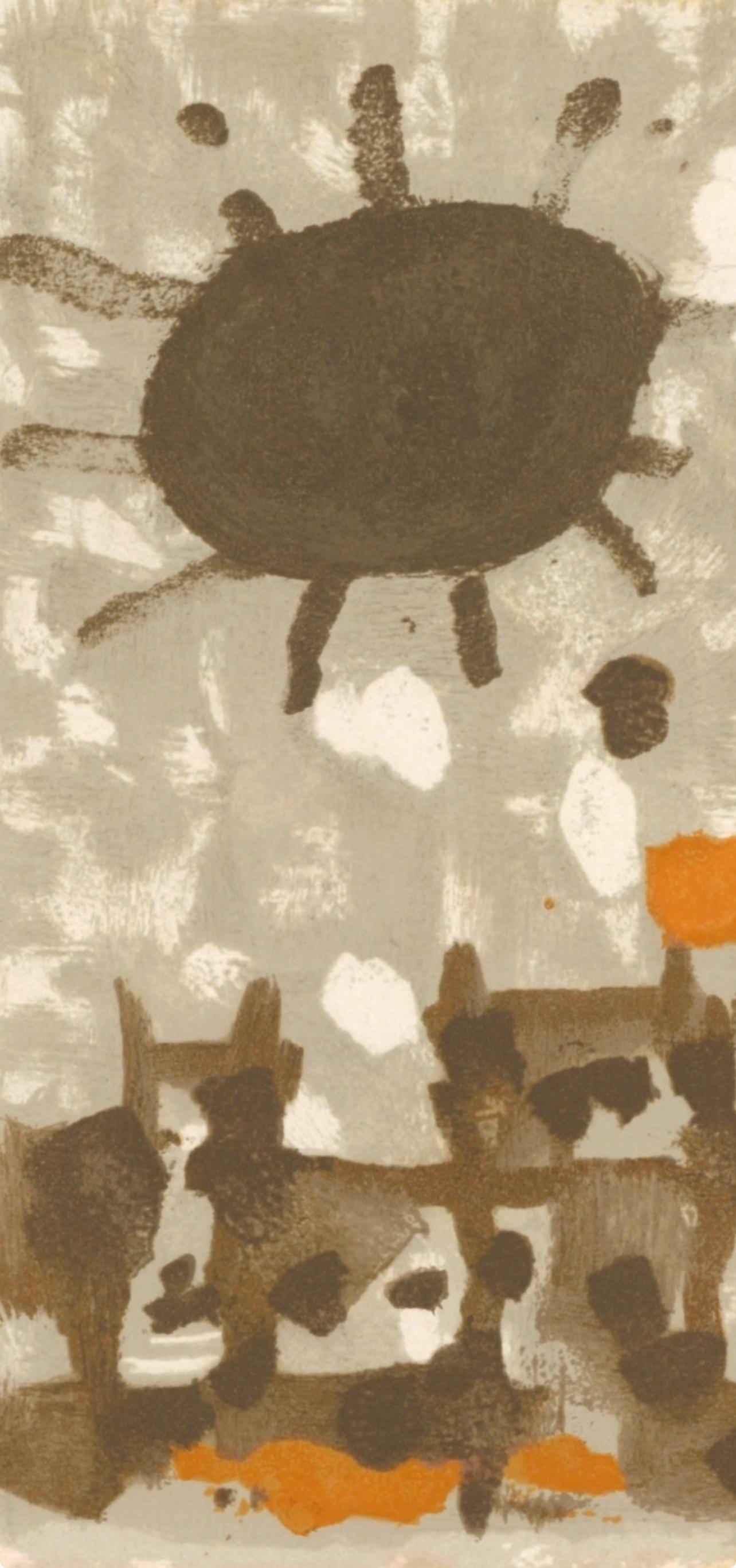 Roger Bissière, Composition, l’Hommage à Georges Braque, Derrière le miroir, Limited Edition Lithograph