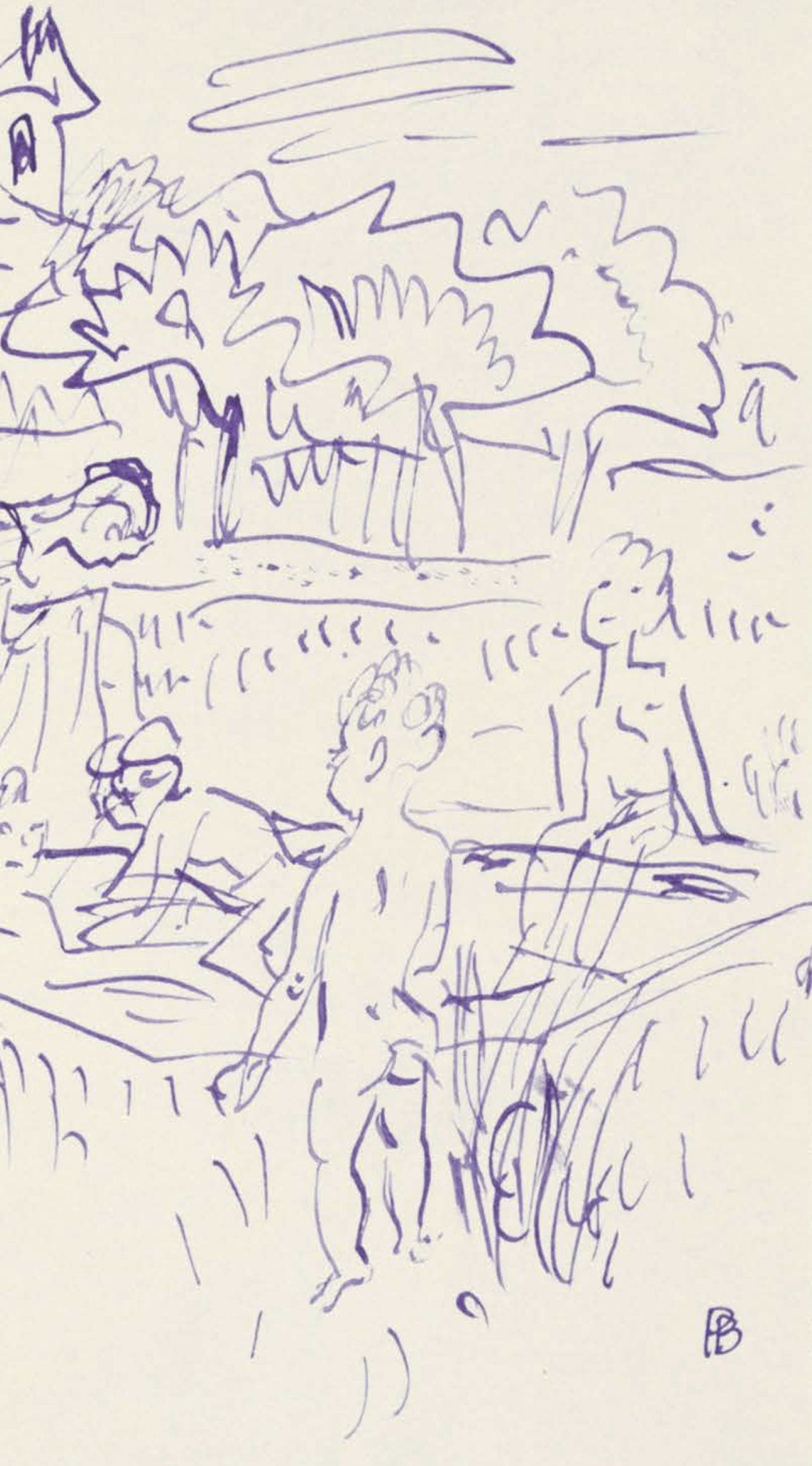 Pierre Bonnard, Composition (Terrasse 54), Pierre Bonnard Correspondences, Limited Edition Lithograph