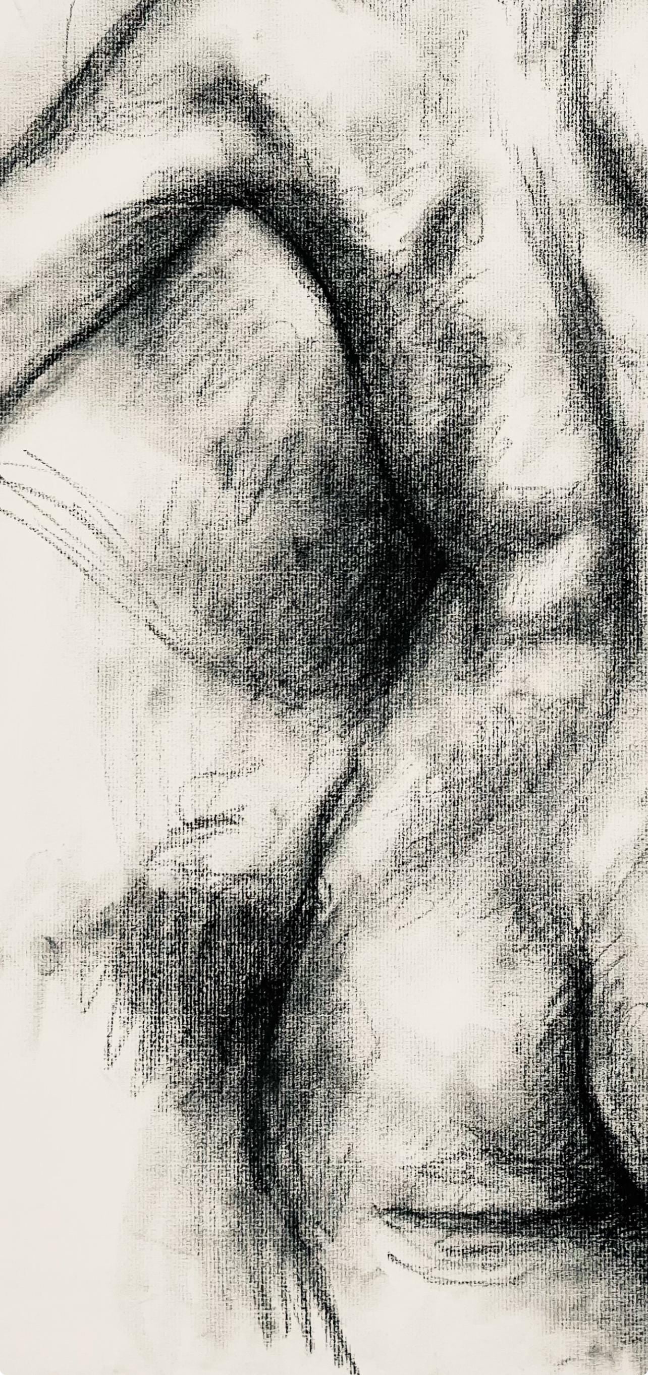 Ian Hornak, Renaissance Female Nude Figure Study, 1963, Original Drawing