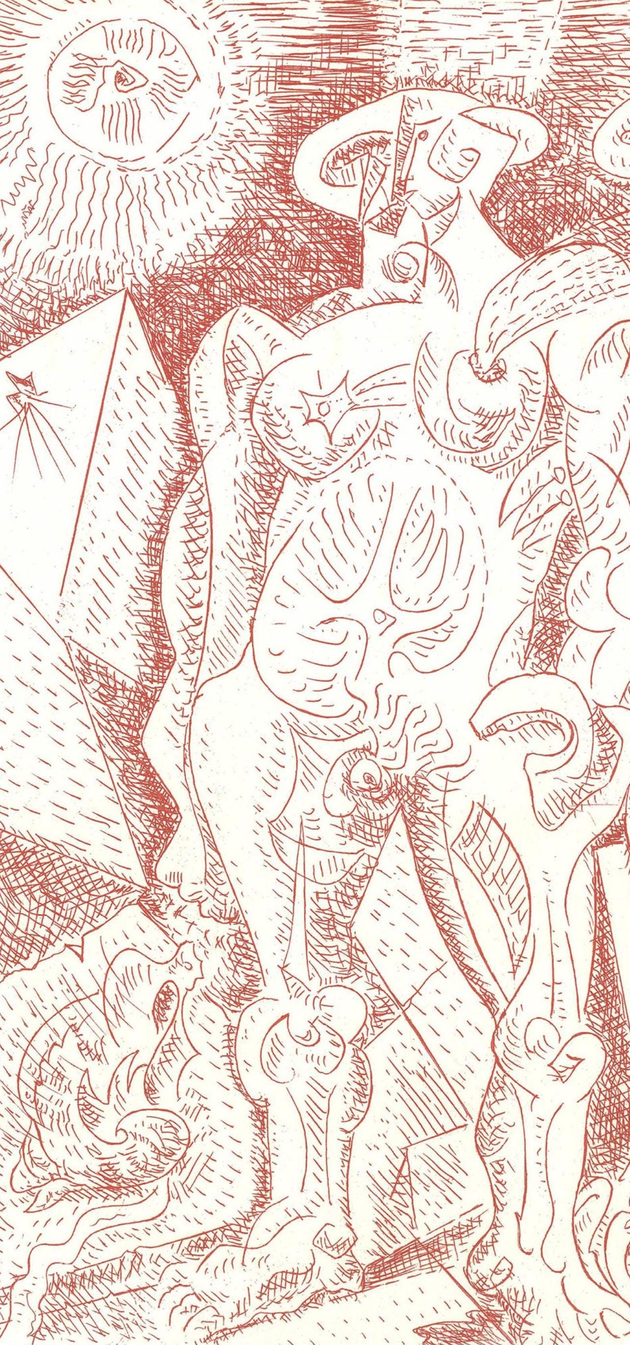 André Masson, Composition (Cramer 99), Le Septieme Chant, Limited Edition Engraving