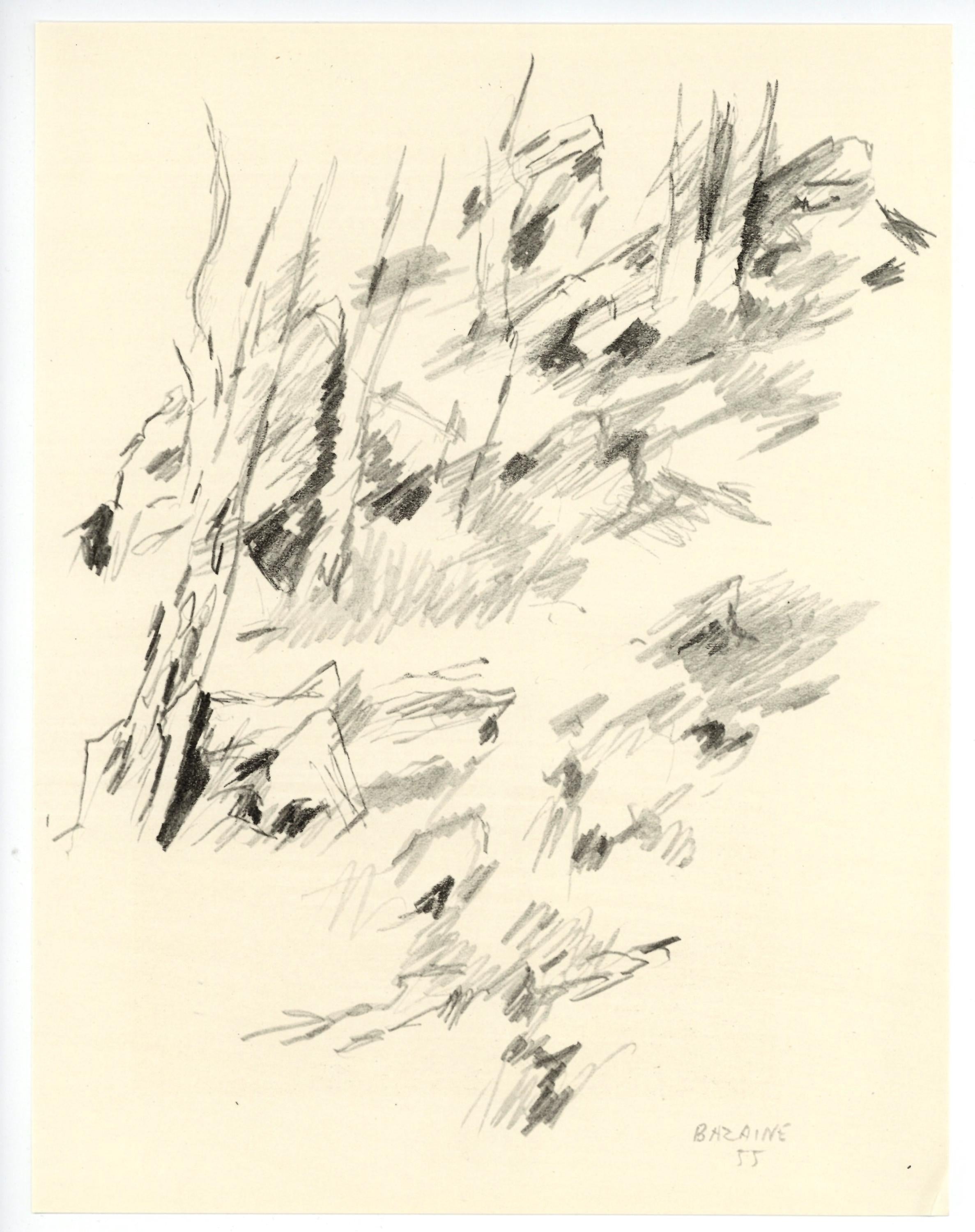 Jean Bazaine, Composition, XXe siècle, Limited Edition Lithograph