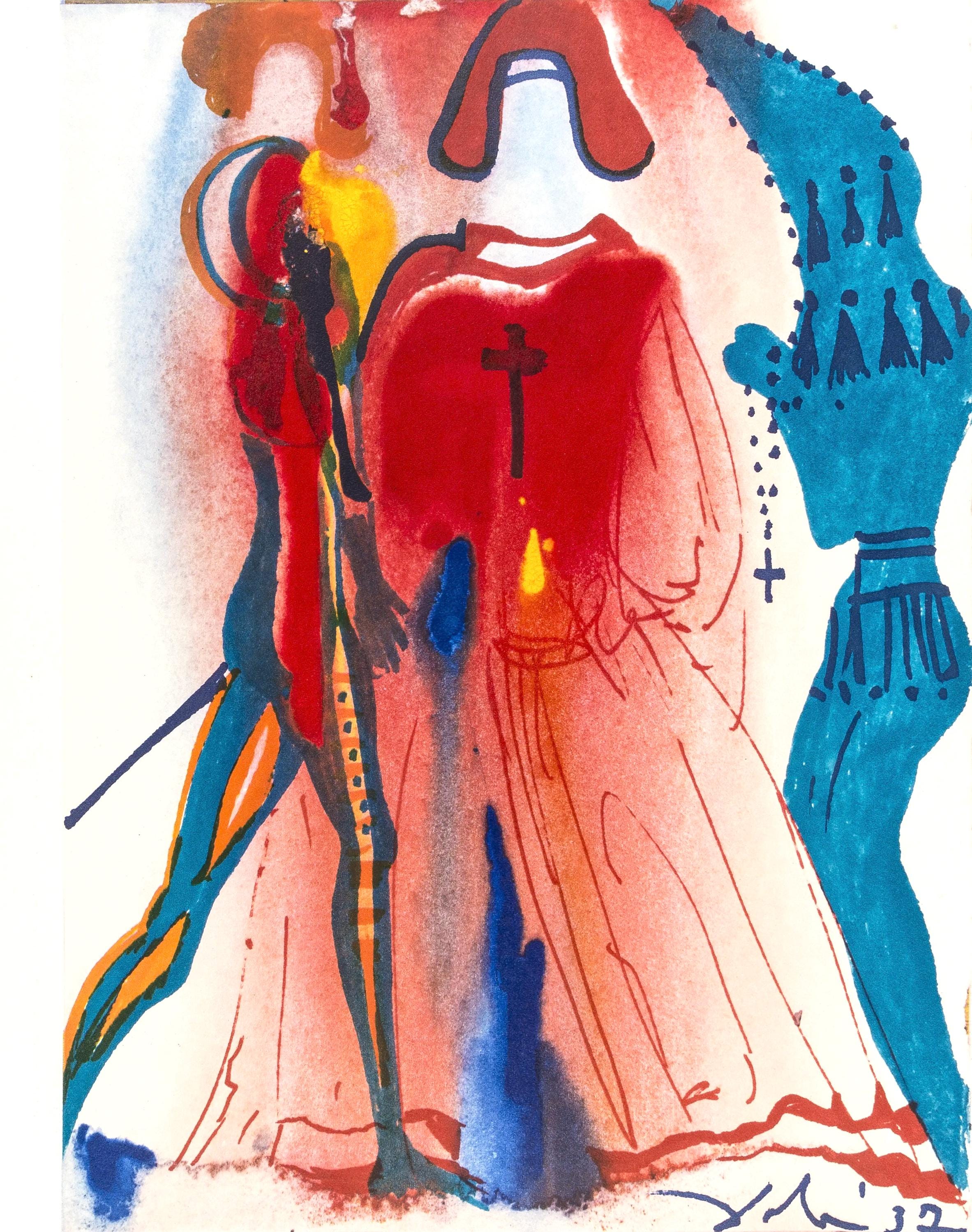 Salvador Dali, Composition (Michler/Löpsinger 1601), Romeo e Giulietta, Limited Edition Lithograph and Silkscreen