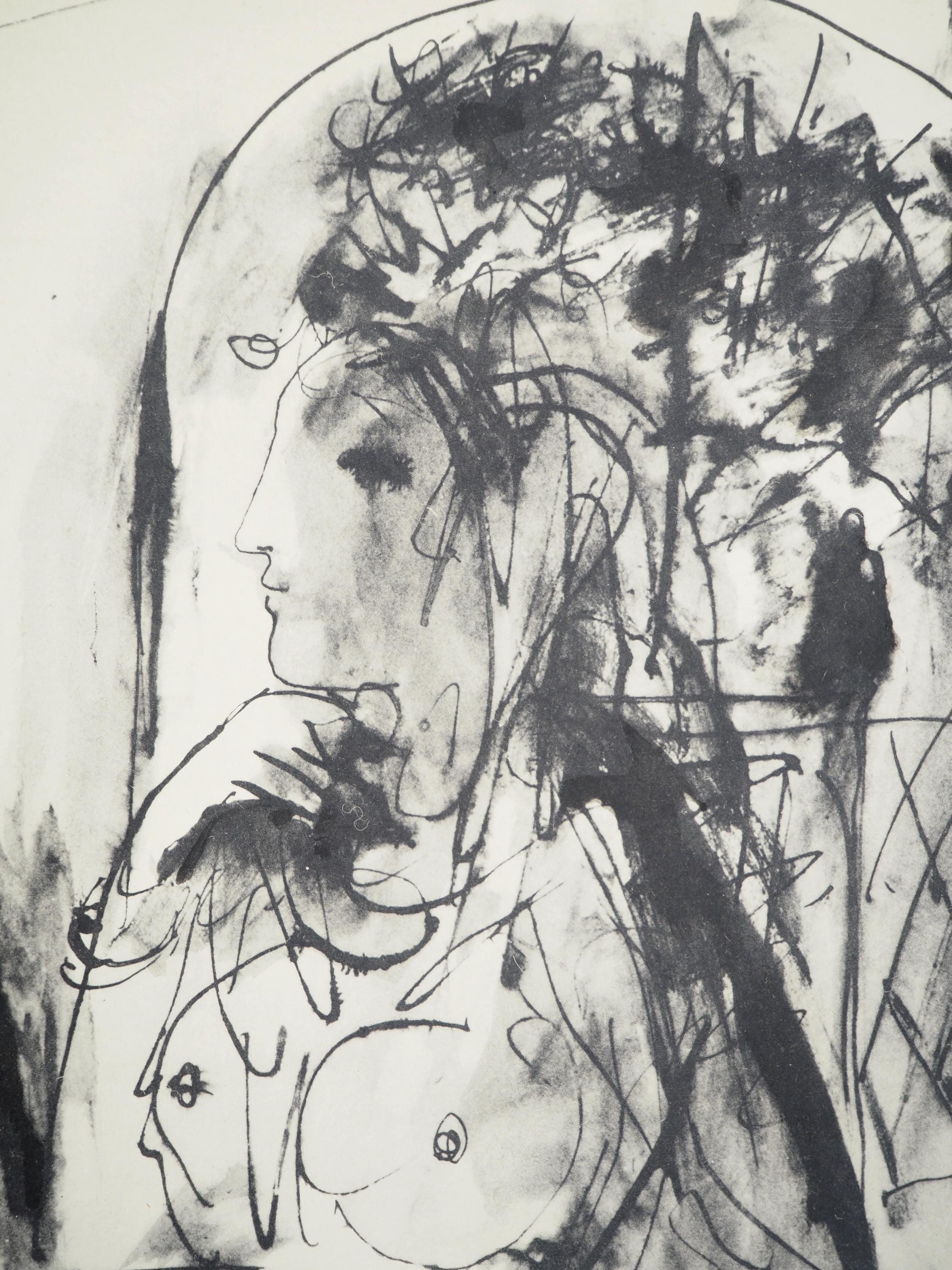 Pablo Picasso, Composition (Orozco 238), Picasso, La flûte double, Limited Edition Lithograph
