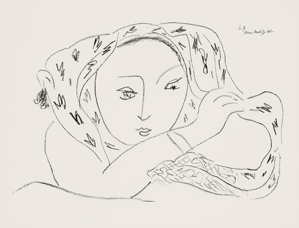 Henri Matisse, Série L, var. 7 (Duthuit 9), Henri Matisse, Dessins, Thèmes et variations, Limited Edition Lithograph