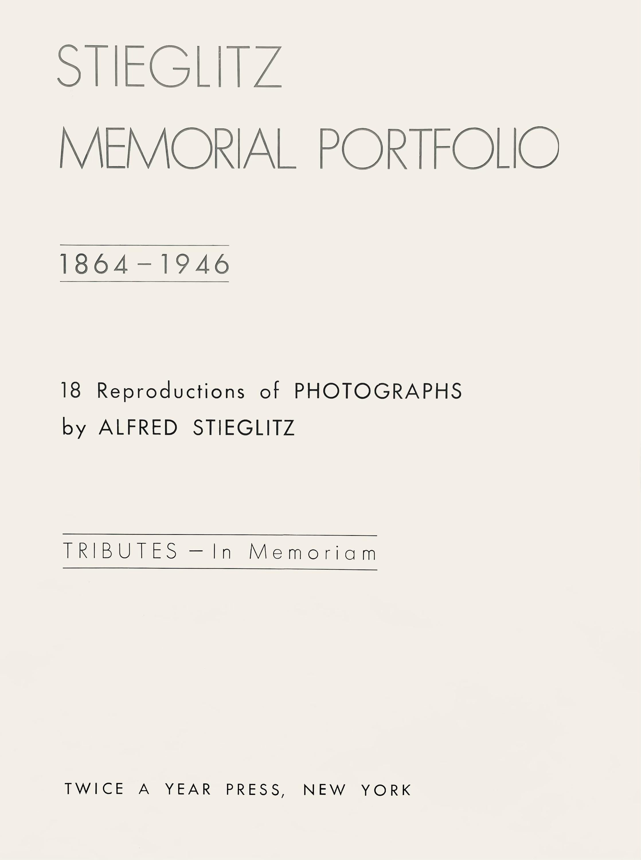Alfred Stieglitz,  Equivalent 27C, Alfred Stieglitz Memorial Portfolio 1864-1946, Limited Edition Halftone Photograph