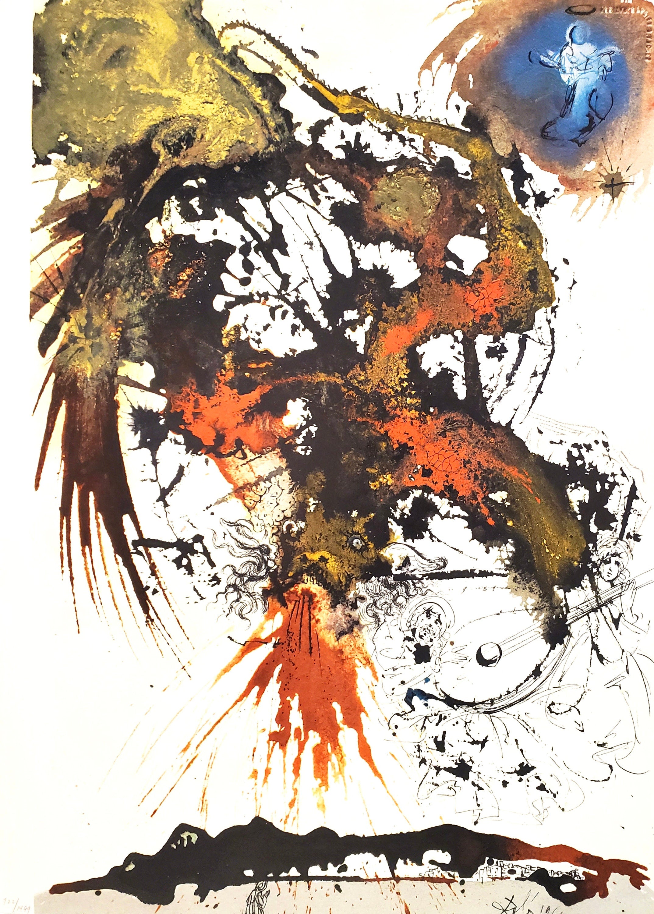 Salvador Dali, Composition (Michler/Löpsinger 1600; Field 69-3), Biblia Sacra, Limited Edition Lithograph