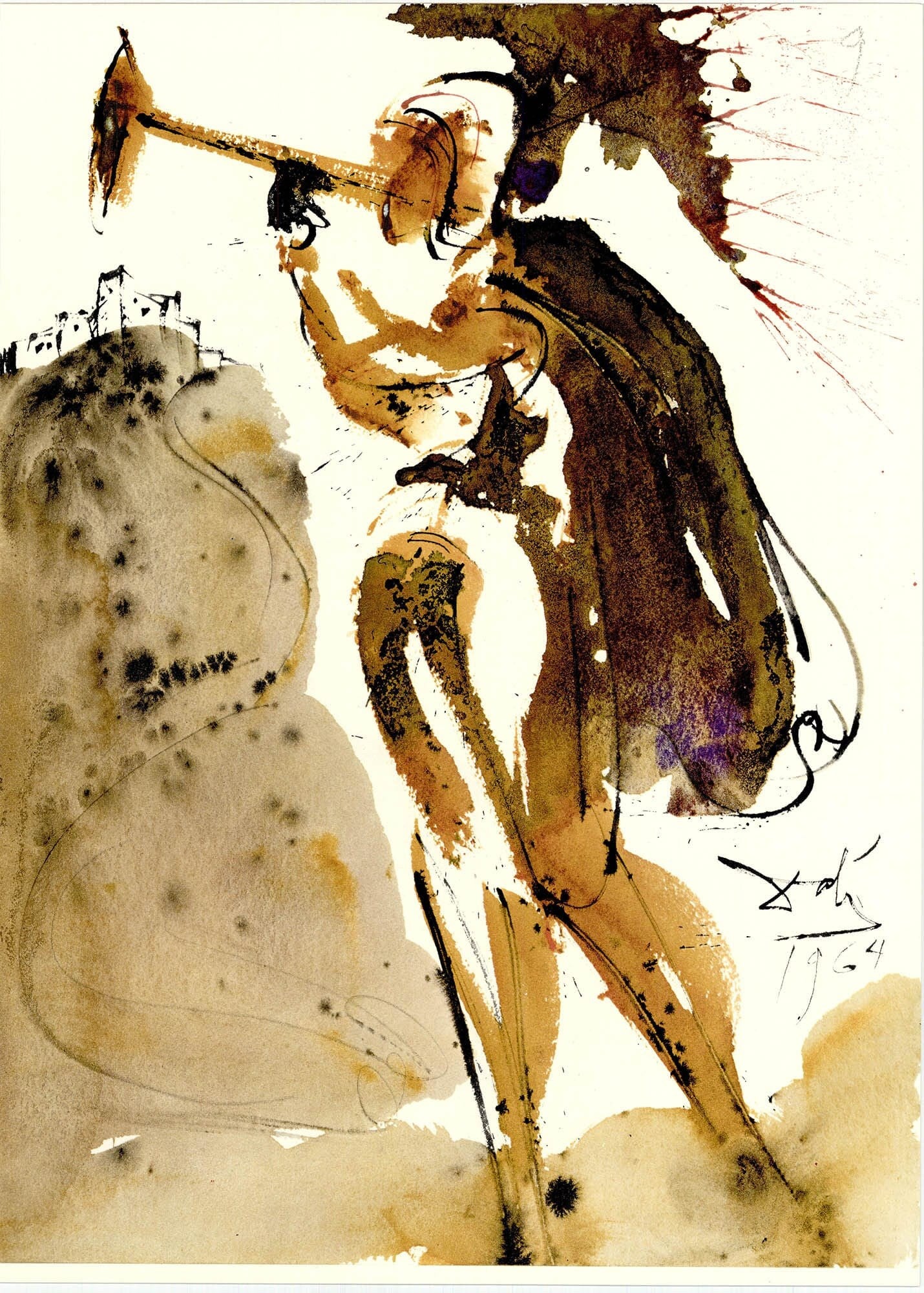 Salvador Dali, Composition (Michler/Löpsinger 1600; Field 69-3), Biblia Sacra, Limited Edition Lithograph