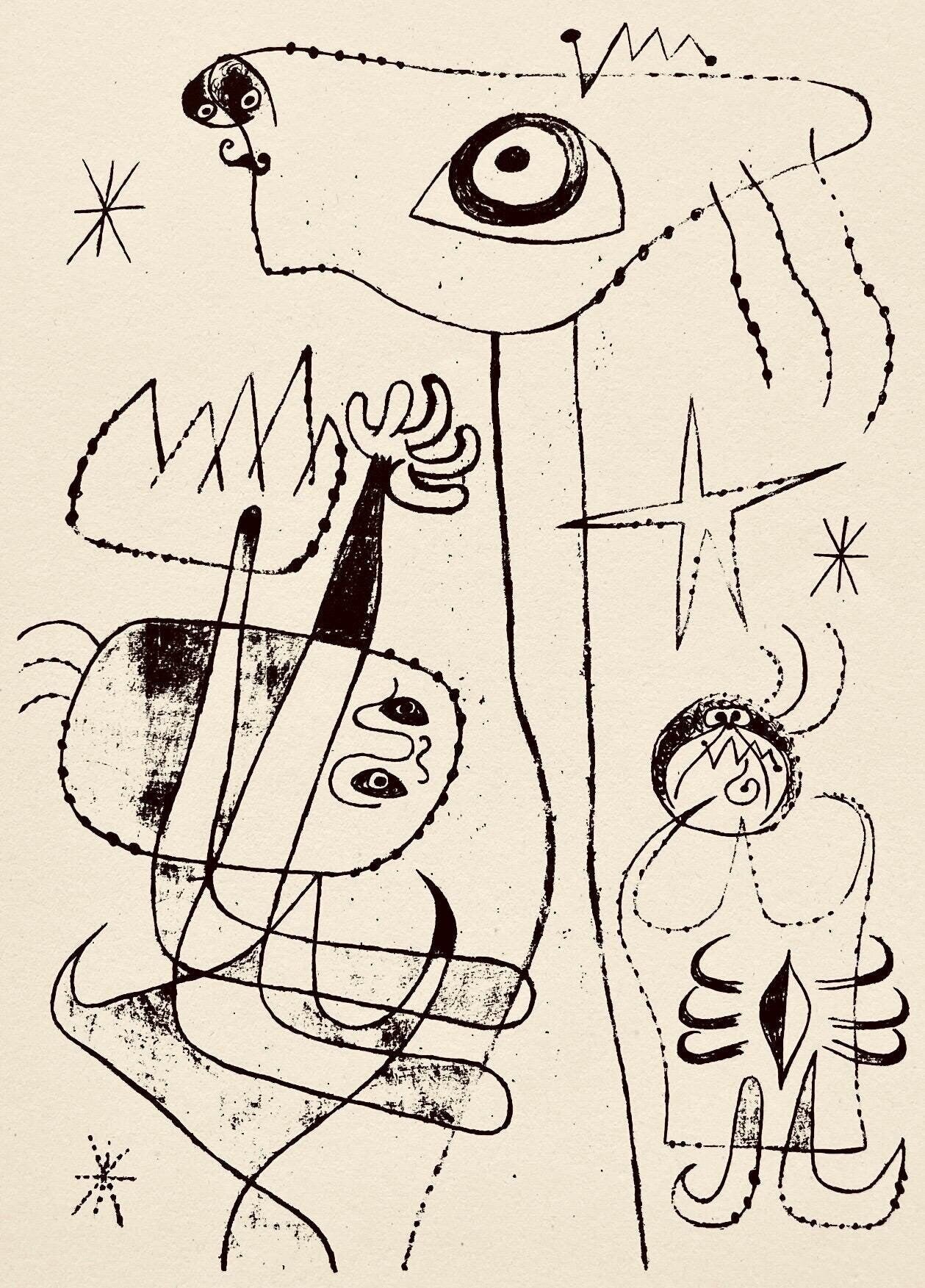 Joan Miró, Composition, The Prints of Joan Miro, Limited Edition Etching