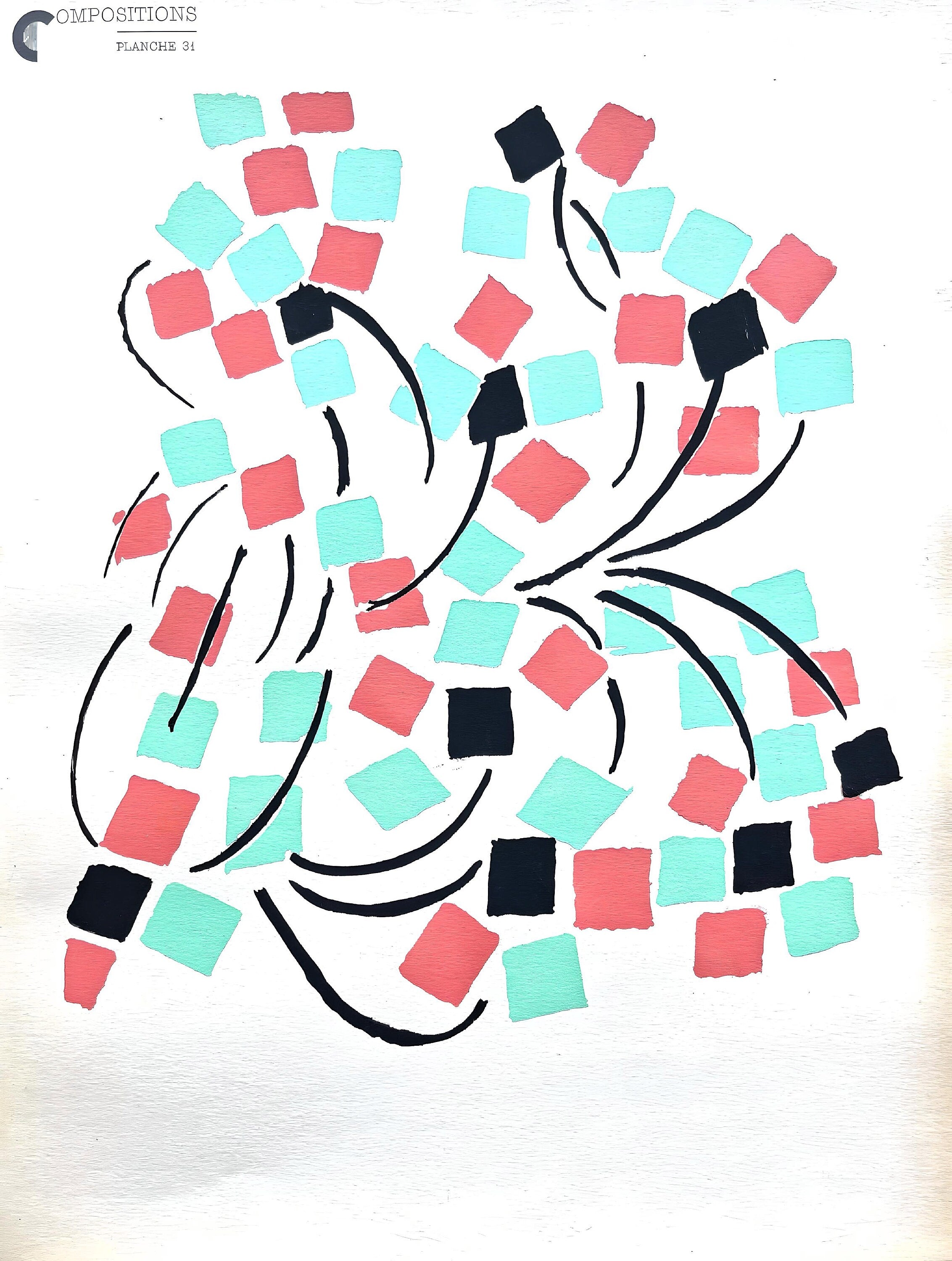 Sonia Delaunay, Planche No. 31, Compositions, couleurs, idées: Sonia Delaunay, Limited Edition Lithograph