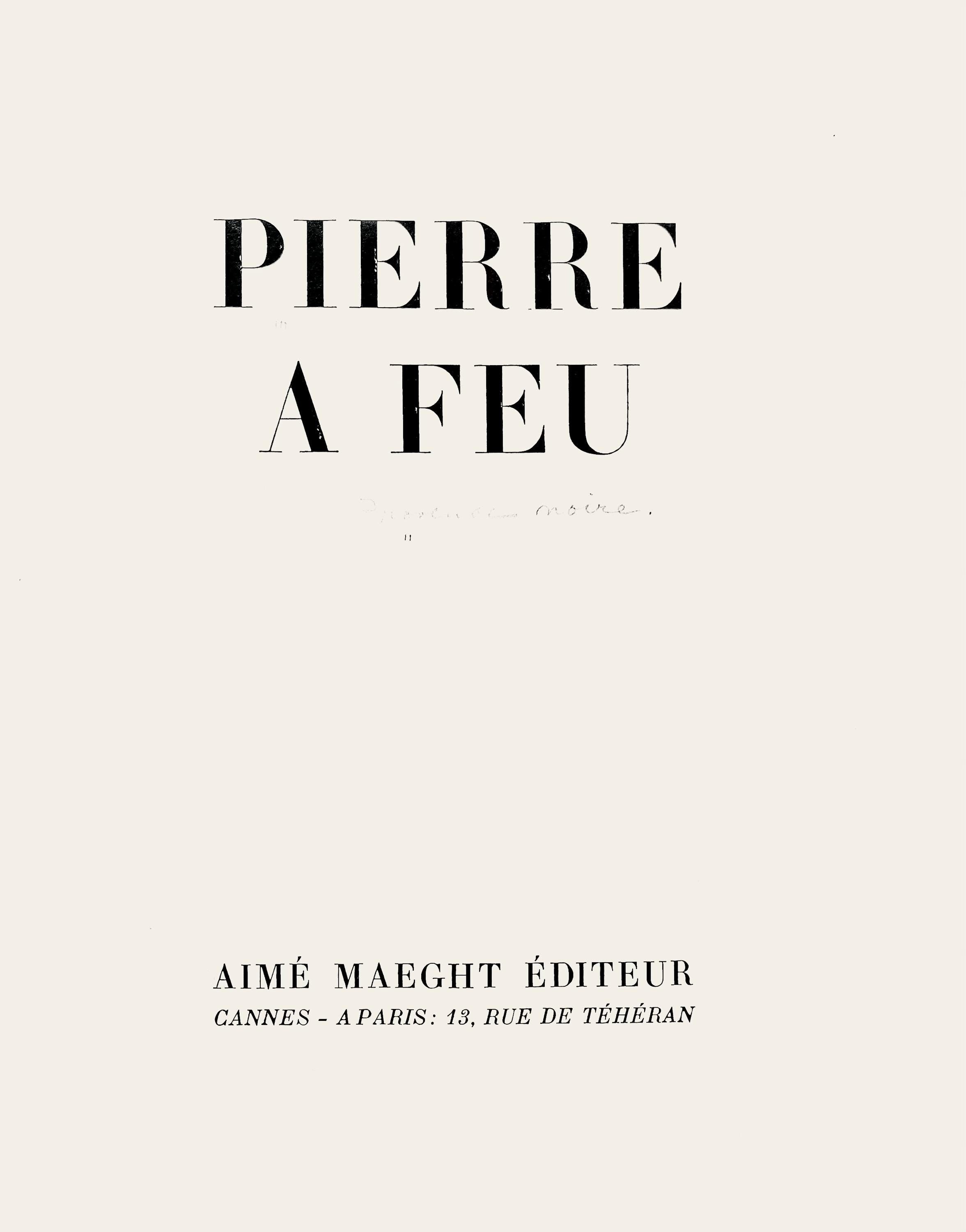 André Marchand, Composition, pierre ã feu provence noire, Limited Edition Lithograph