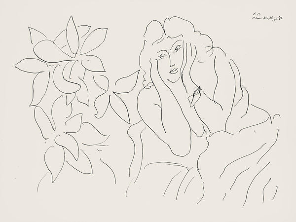 Henri Matisse, Série E, var. 13 (Duthuit 9), Henri Matisse, Dessins, Thèmes et variations, Limited Edition Lithograph