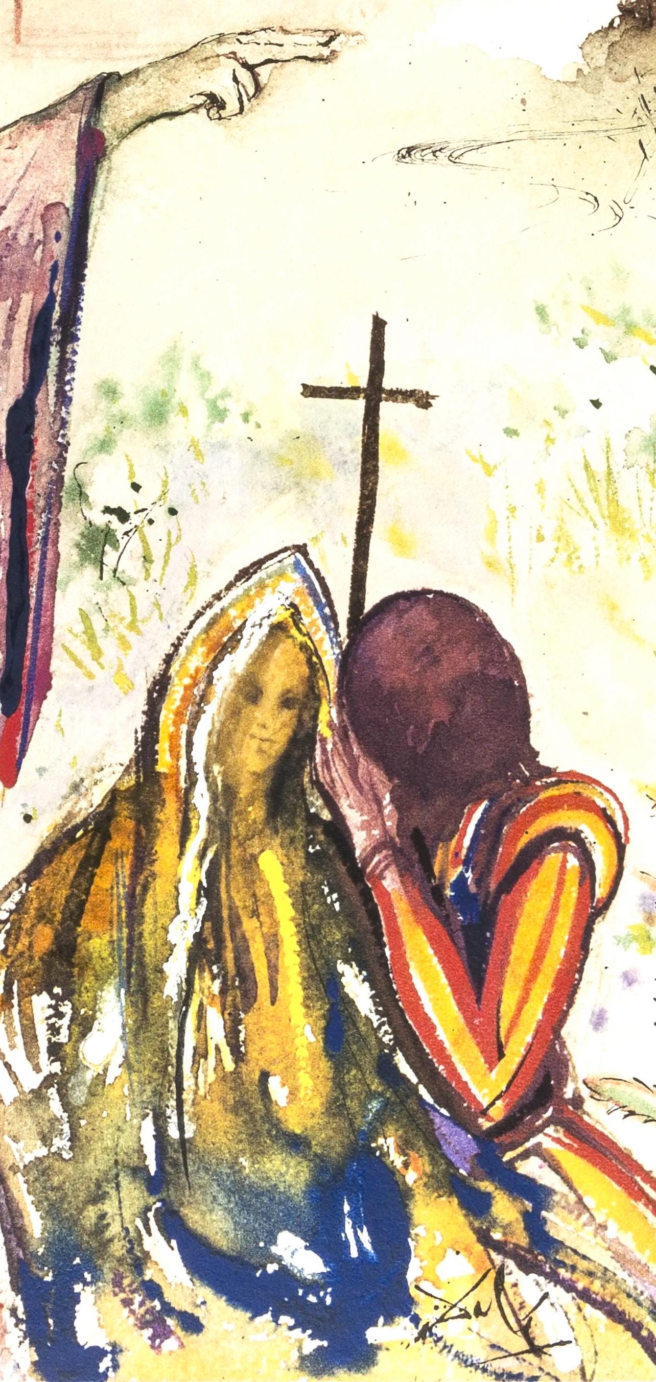 Salvador Dali, Composition (Michler/Löpsinger 1601), Romeo e Giulietta, Limited Edition Lithograph and Silkscreen