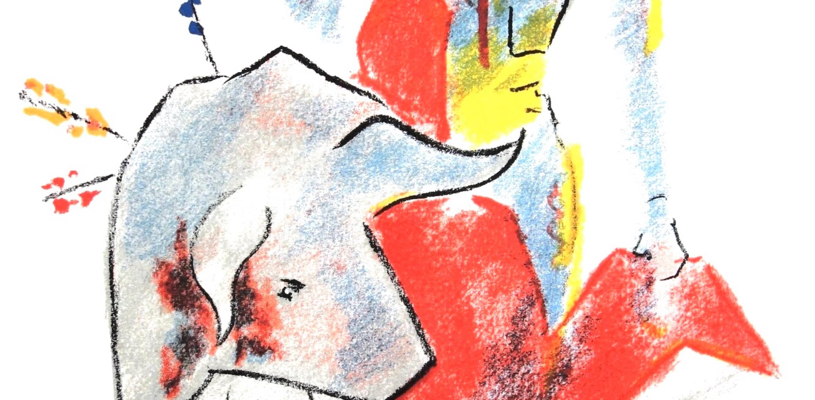 Jean Cocteau, Composition, Taureaux, Limited Edition Lithograph