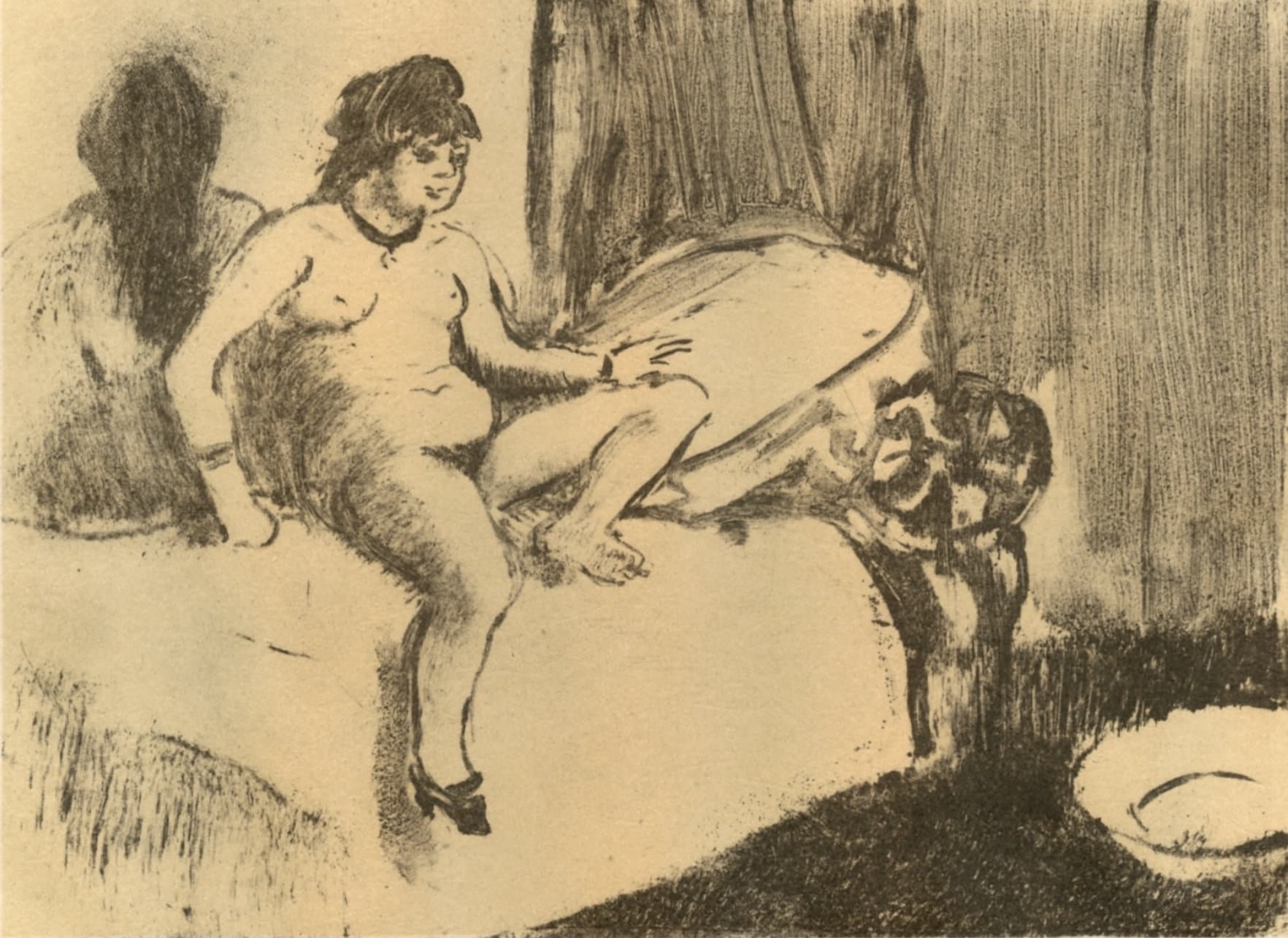 Edgar Degas, Attente, E. Degas Monotypes, Limited Edition Monotype