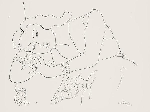 Henri Matisse, Série C, var. 6 (Duthuit 9), Henri Matisse, Dessins, Thèmes et variations, Limited Edition Lithograph