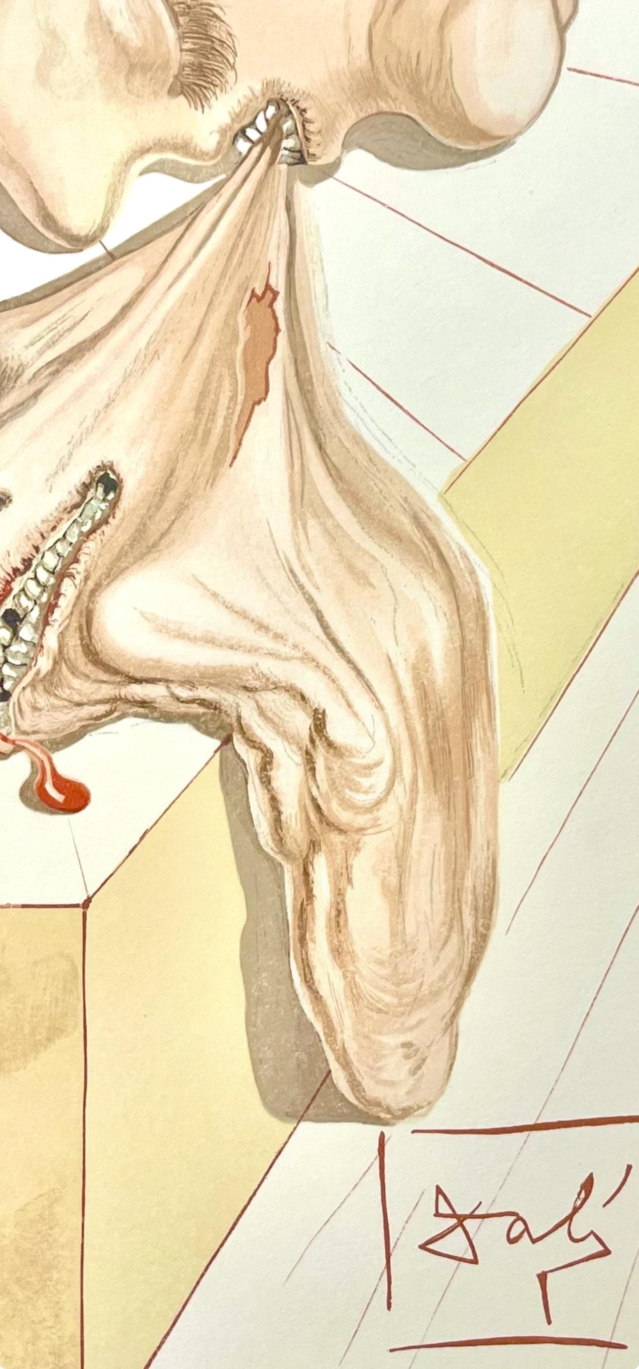 Salvador Dali, Hölle XXX (Field 189-200; Michler/Löpsinger 1039-1138), Die Göttliche Komödie, Signed, Limited Edition Woodcut