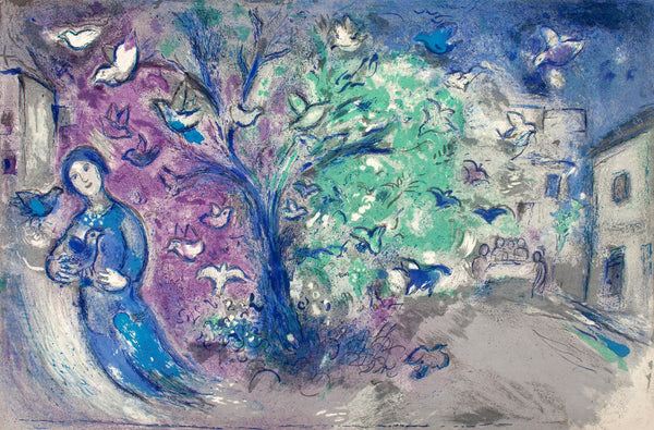 Marc Chagall, La Chasse aux Oiseaux, Daphnis et Chloé, Limited Edition Héliogravure