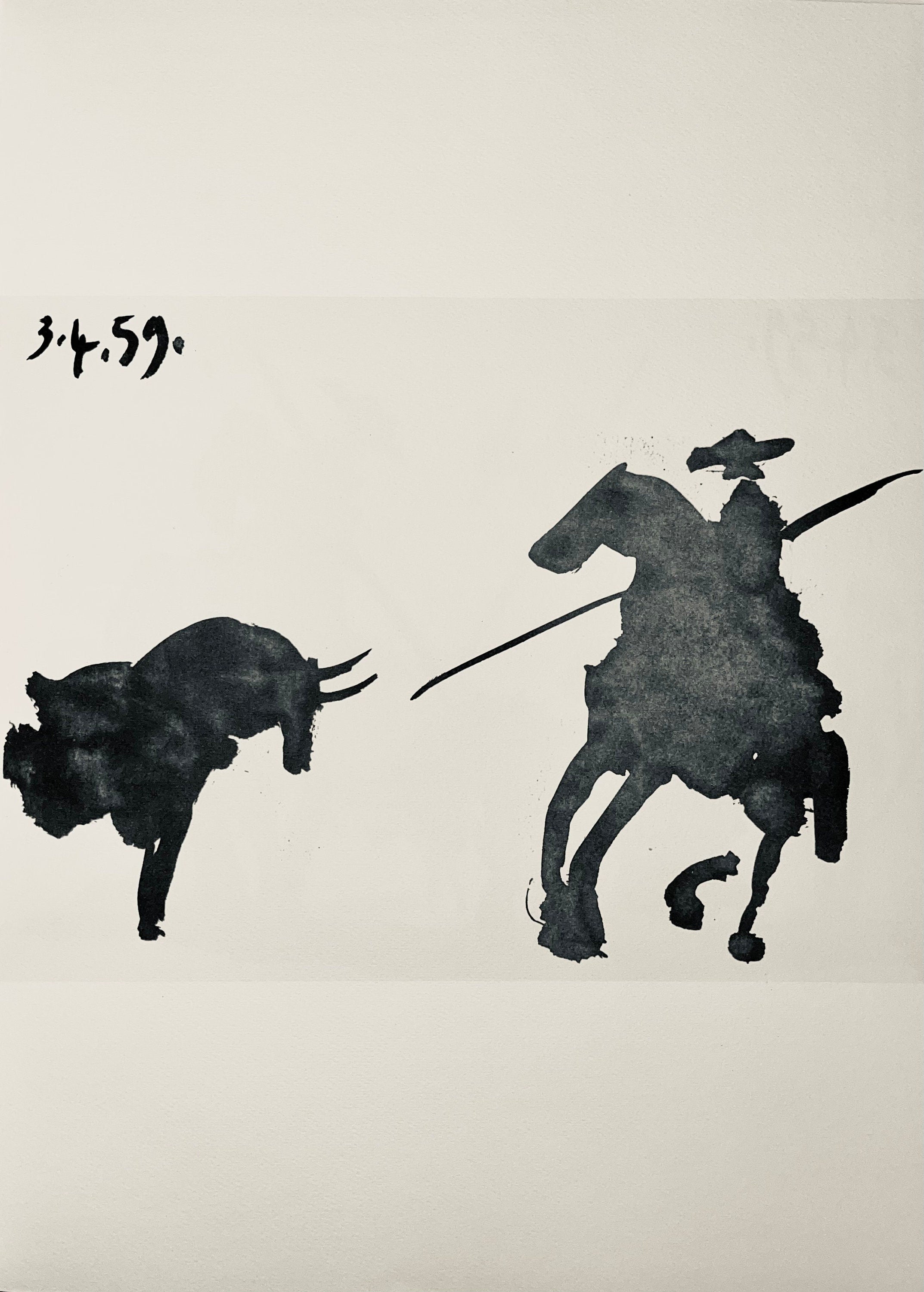 Pablo Picasso, Composition (Bloch 1276; Czwiklitzer 23), Toros y Toreros, Limited Edition Lithograph