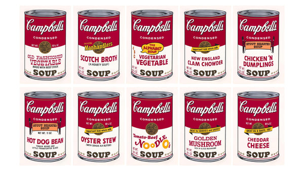 Andy Warhol, Campbell’s Soup II, Suite of Ten, Official Limited Edition, Sunday B. Morning, Silkscreens