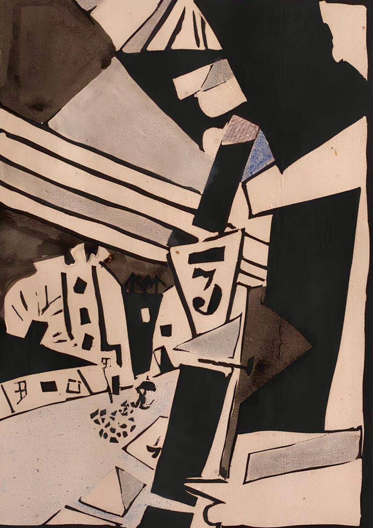Jean Pougny, Composition, Pougny, dix linogravures originales, 1914-1920, Limited Edition Linocut