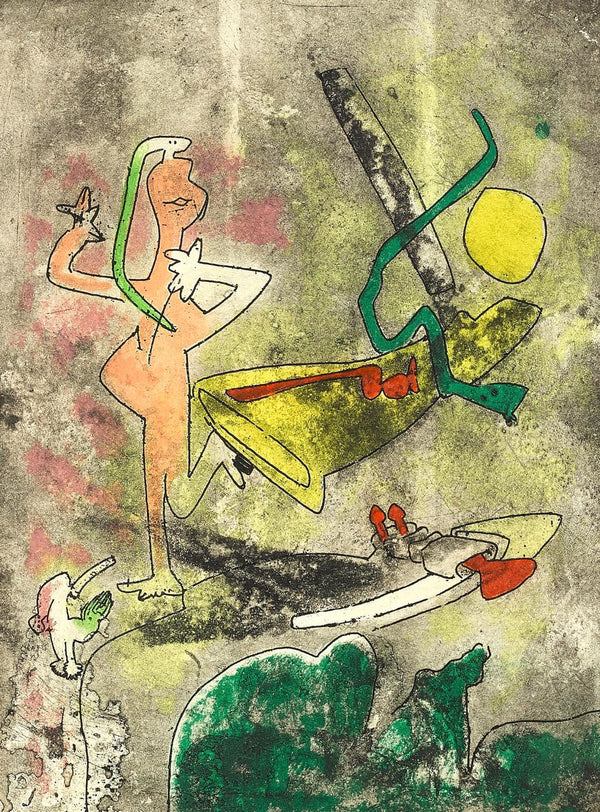 Roberto Matta, Composition (Sabatier 393), Centre Noeuds, Limited Edition Etching