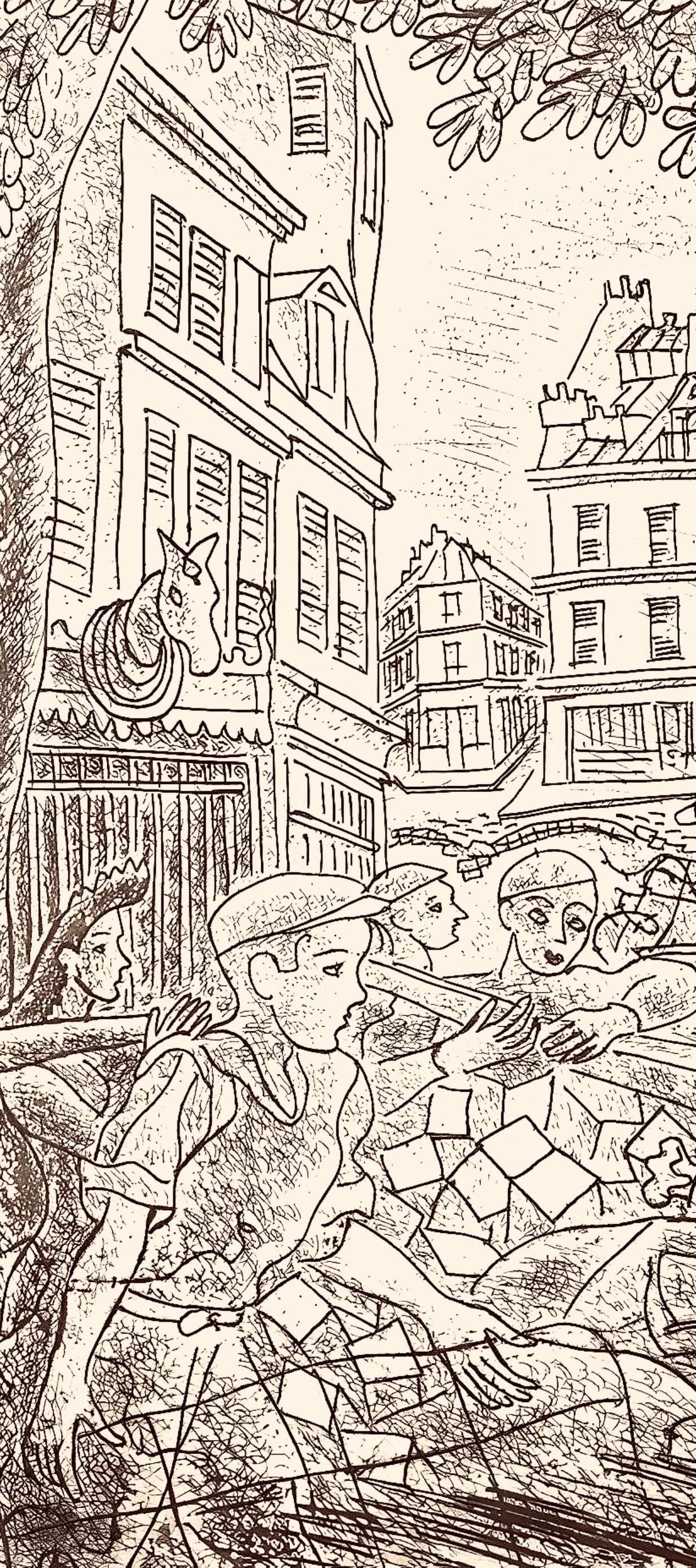 Louis Touchagues, Composition, Jours de gloire, Histoire de la libération de Paris, Limited Edition Etching