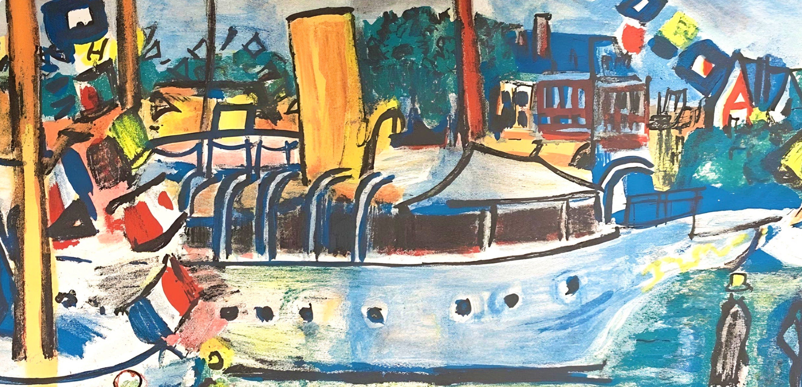 Raoul Dufy, Composition, Les Côtes Normandes, Limited Edition Lithograph