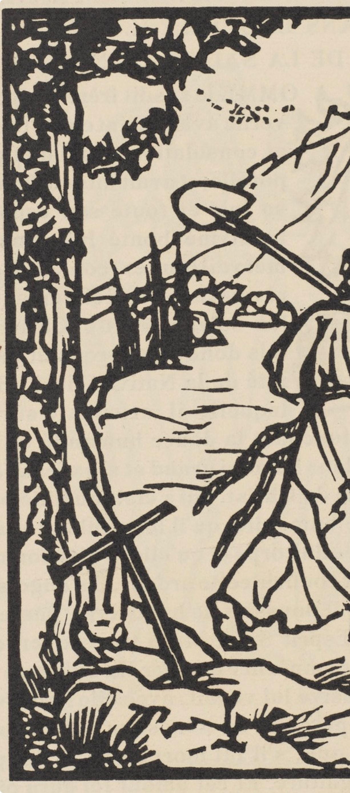 Émile Bernard, Composition (Morane, No. 100), Les Petites Fleurs de St. Françoise, Limited Edition Woodcut