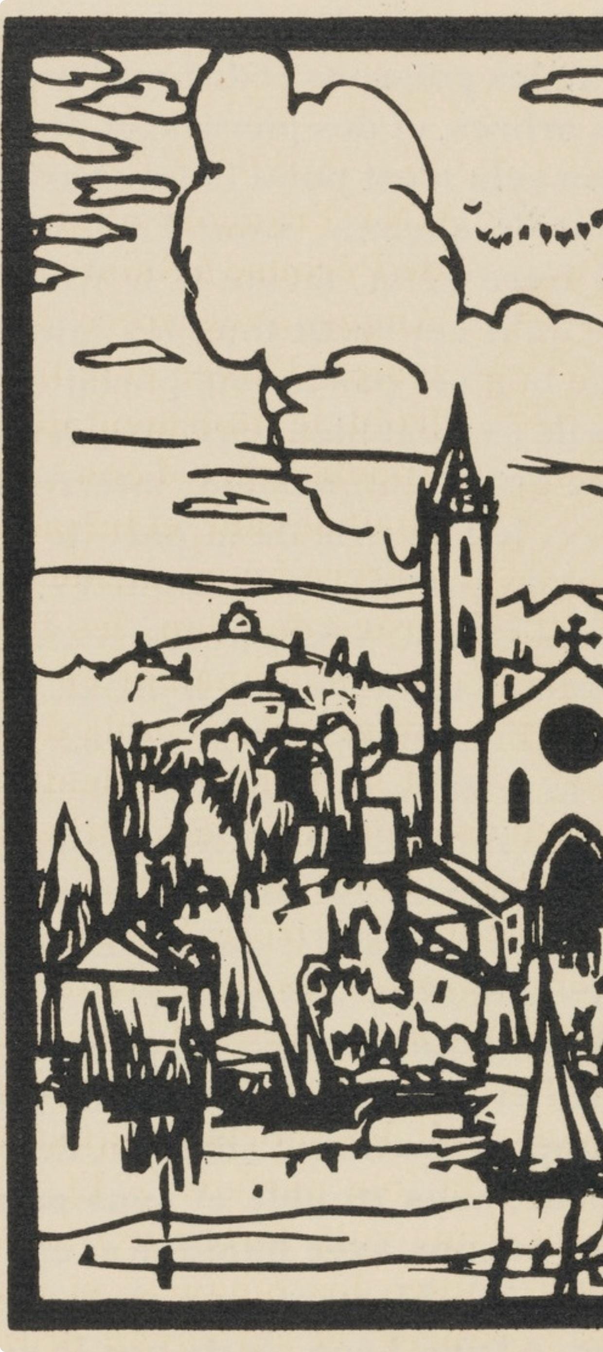 Émile Bernard, Composition (Morane, No. 100), Les Petites Fleurs de St. Françoise, Limited Edition Woodcut