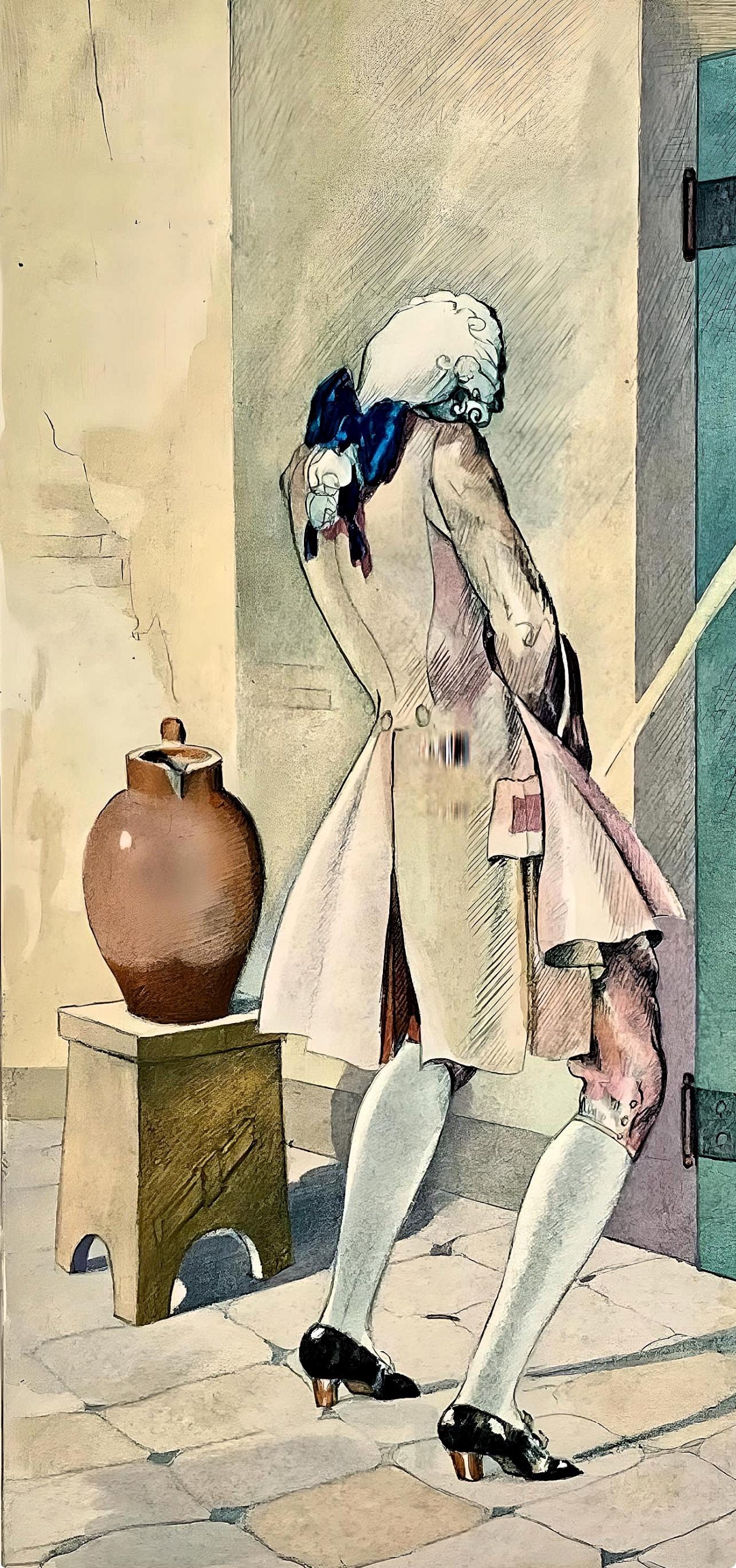 Umberto Brunelleschi, Composition, La Leçon d'amour dans un parc, Limited Edition Lithograph
