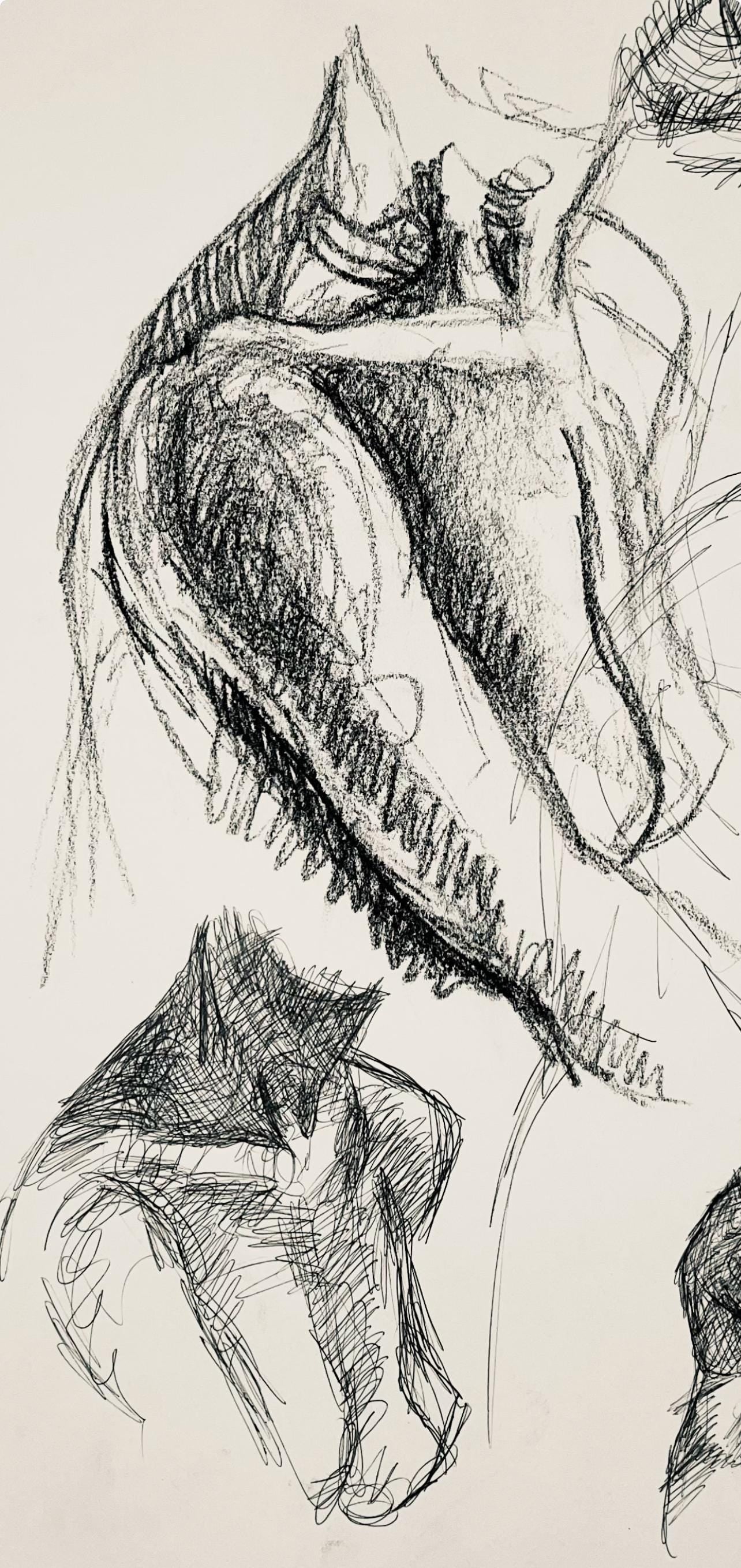Ian Hornak, Renaissance Female Nude Figure Study, 1963, Original Drawing