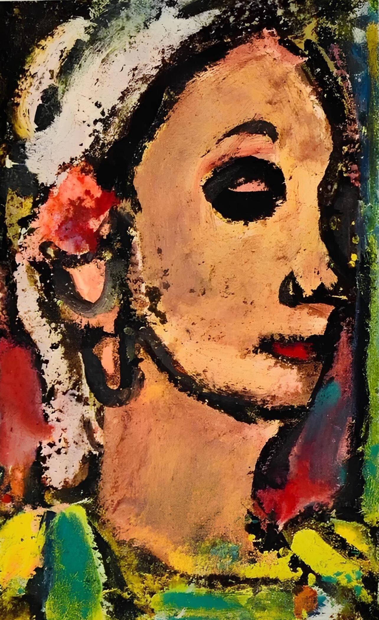 Georges Rouault, Composition, Visages, dix études de l'Atelier reproduites en fac-similés, Limited Edition Lithograph