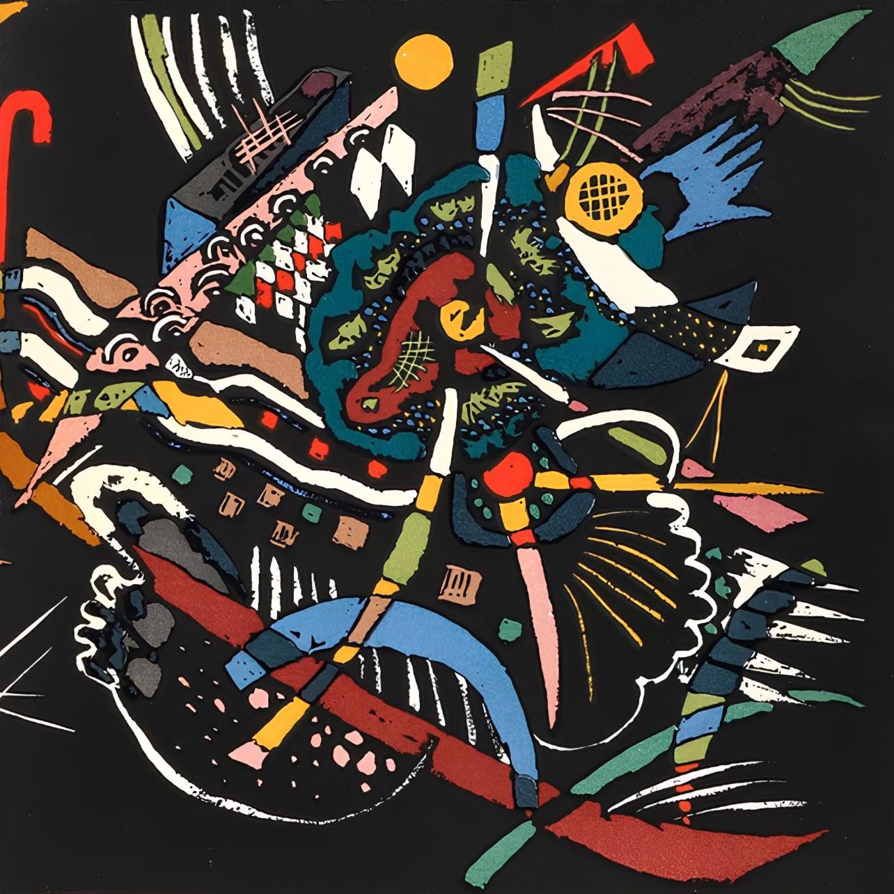 Wassily Kandinsky, Composition, Derrière le miroir, Limited Edition Lithograph