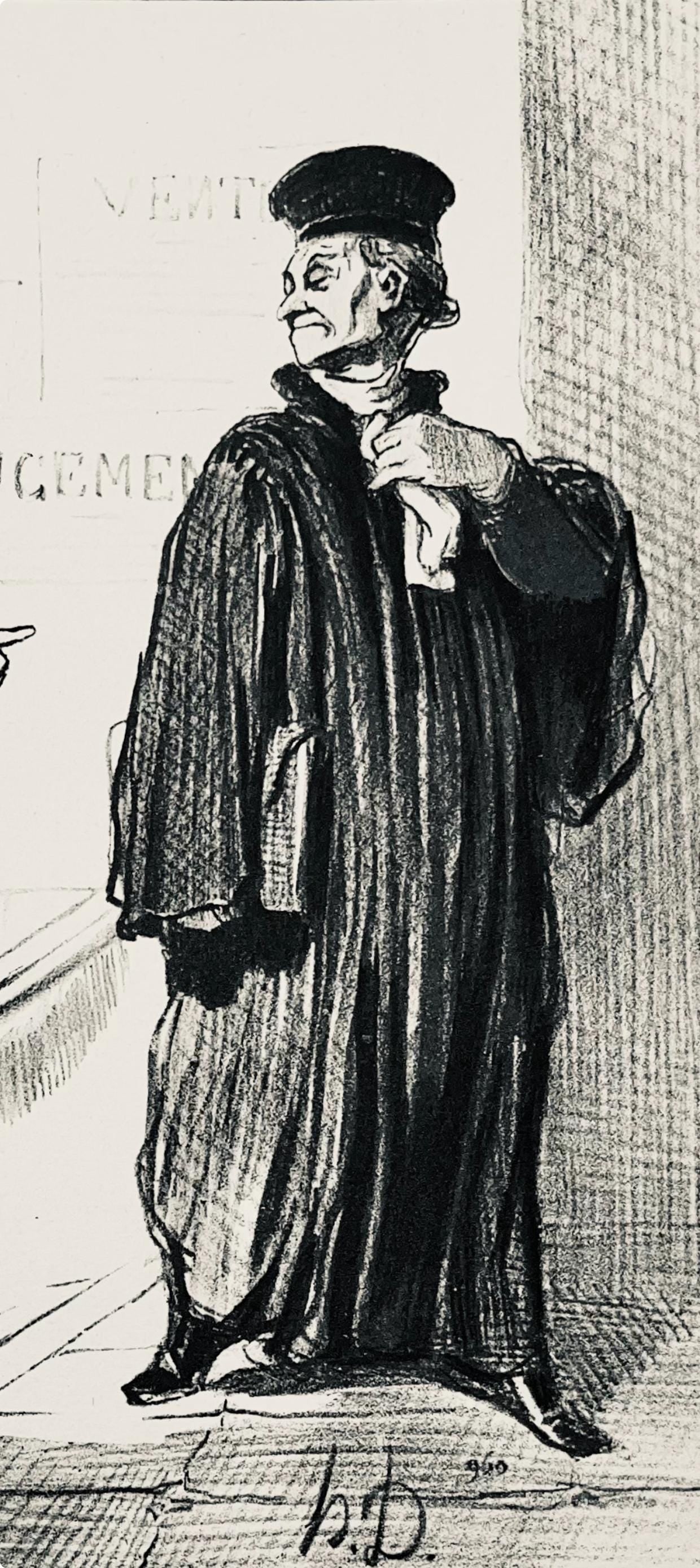 Honoré Daumier, Composition, Honoré Daumier, Law and Justice, Limited Edition Lithograph