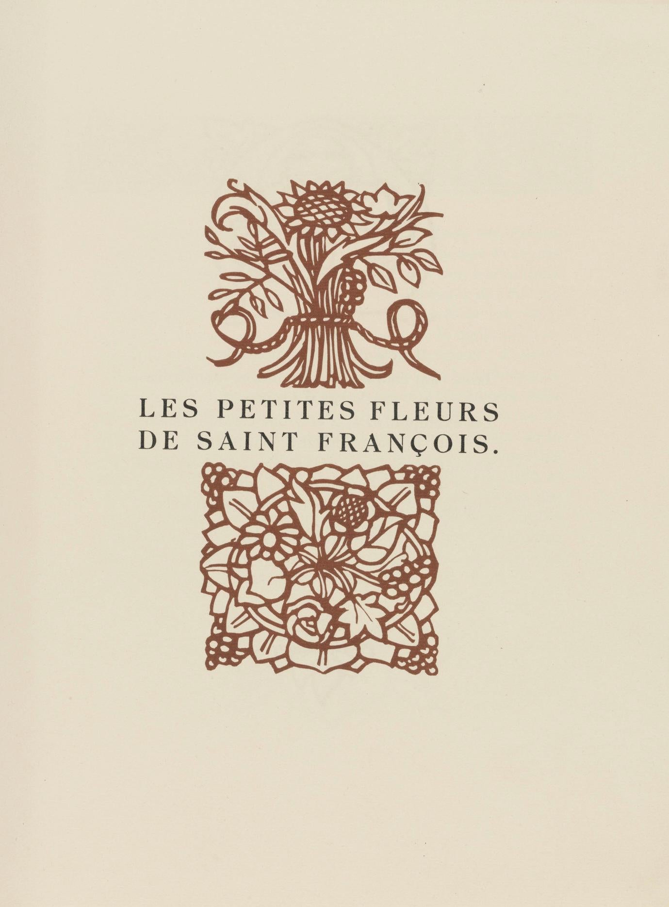 Émile Bernard, Composition (Morane, No. 100), Les Petites Fleurs de St. Françoise, Limited Edition Woodcut