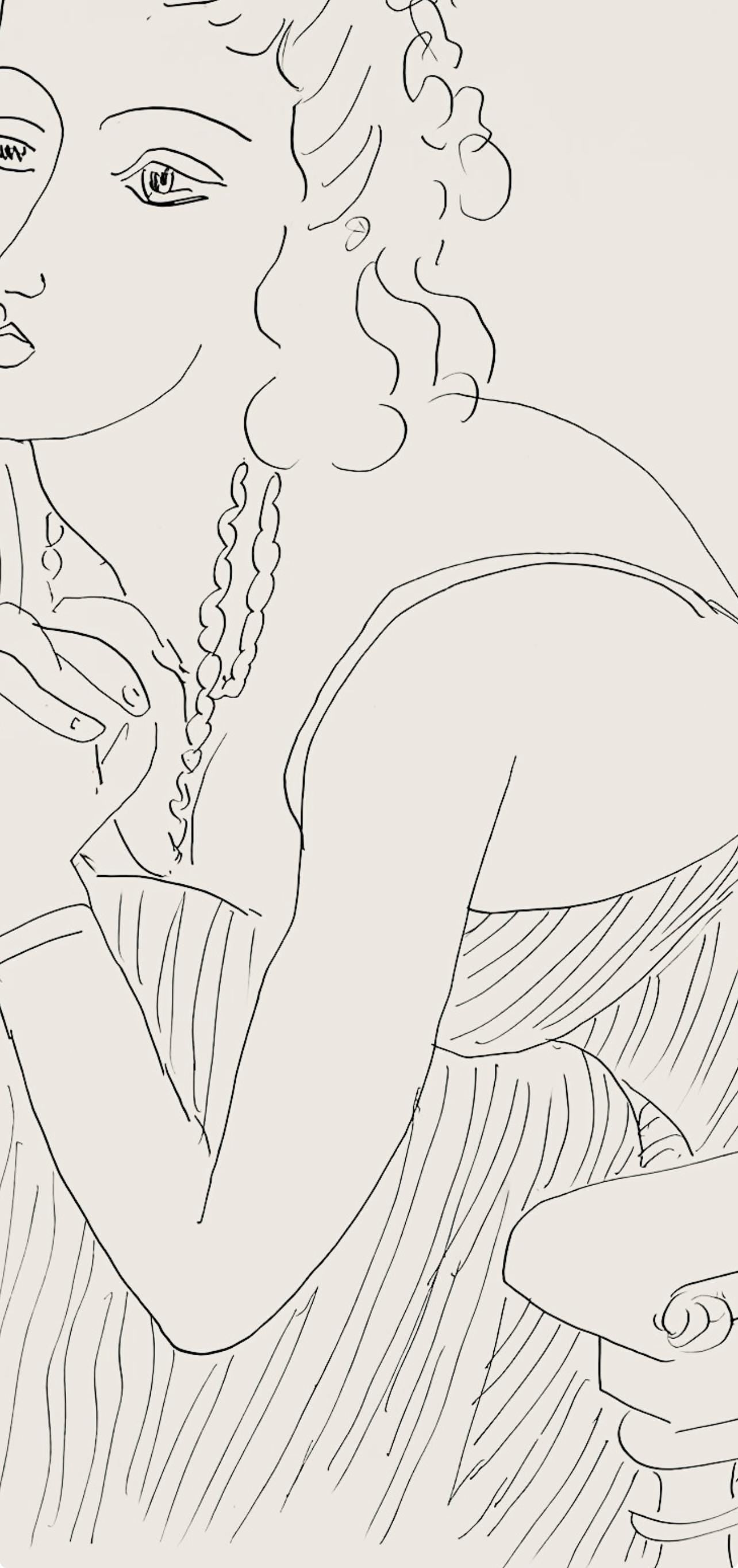 Henri Matisse, Série P, var. 5 (Duthuit 9), Henri Matisse, Dessins, Thèmes et variations, Limited Edition Lithograph