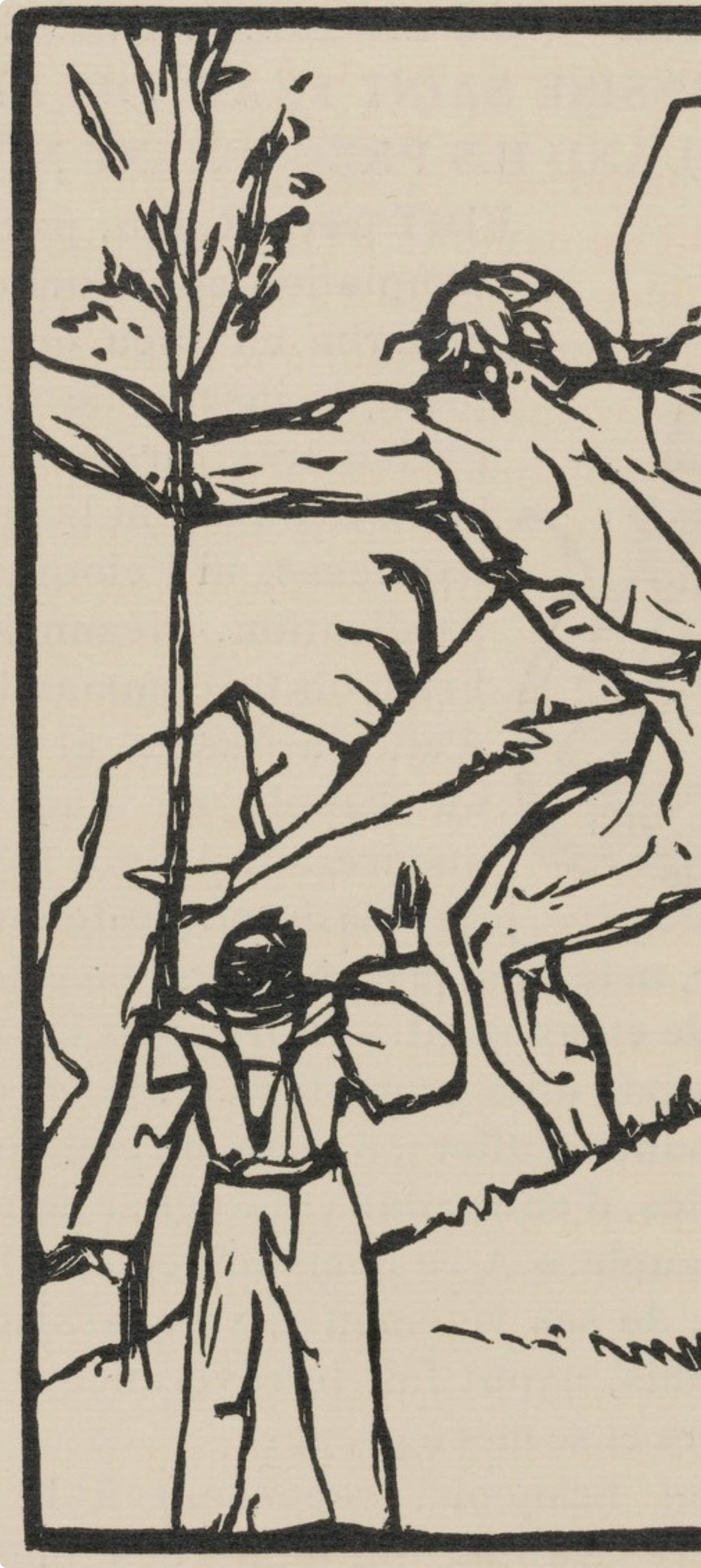 Émile Bernard, Composition (Morane, No. 100), Les Petites Fleurs de St. Françoise, Limited Edition Woodcut
