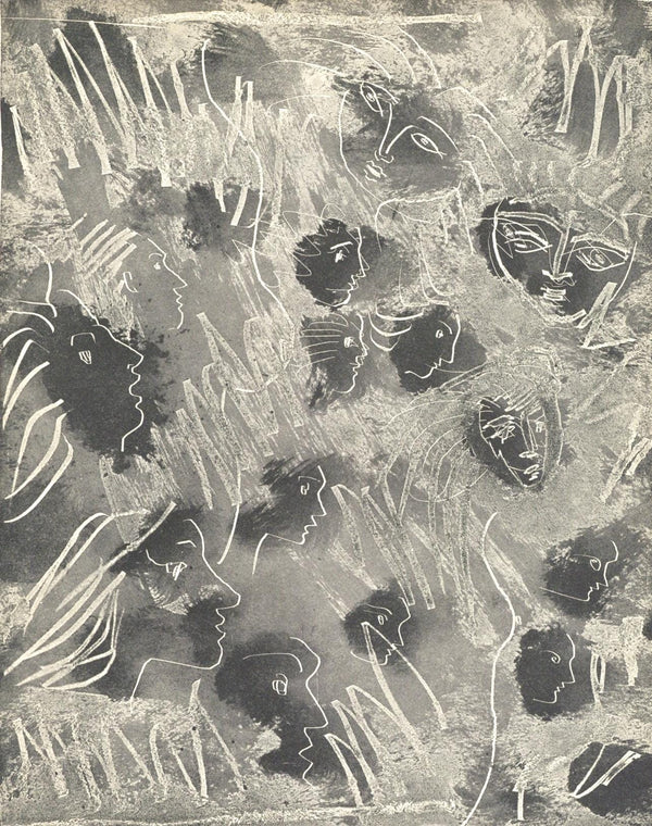 Pablo Picasso, Visages (Bloch 361a-e; Baer 683-688; Cramer 38), La Chèvre-Feuille, Limited Edition Engraving and Zincograph