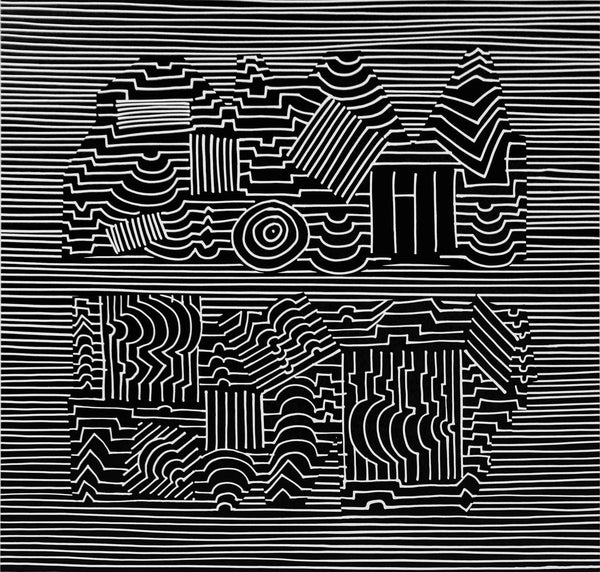 Victor Vasarely, Composition, Ondulatoires, Limited Edition Héliogravure