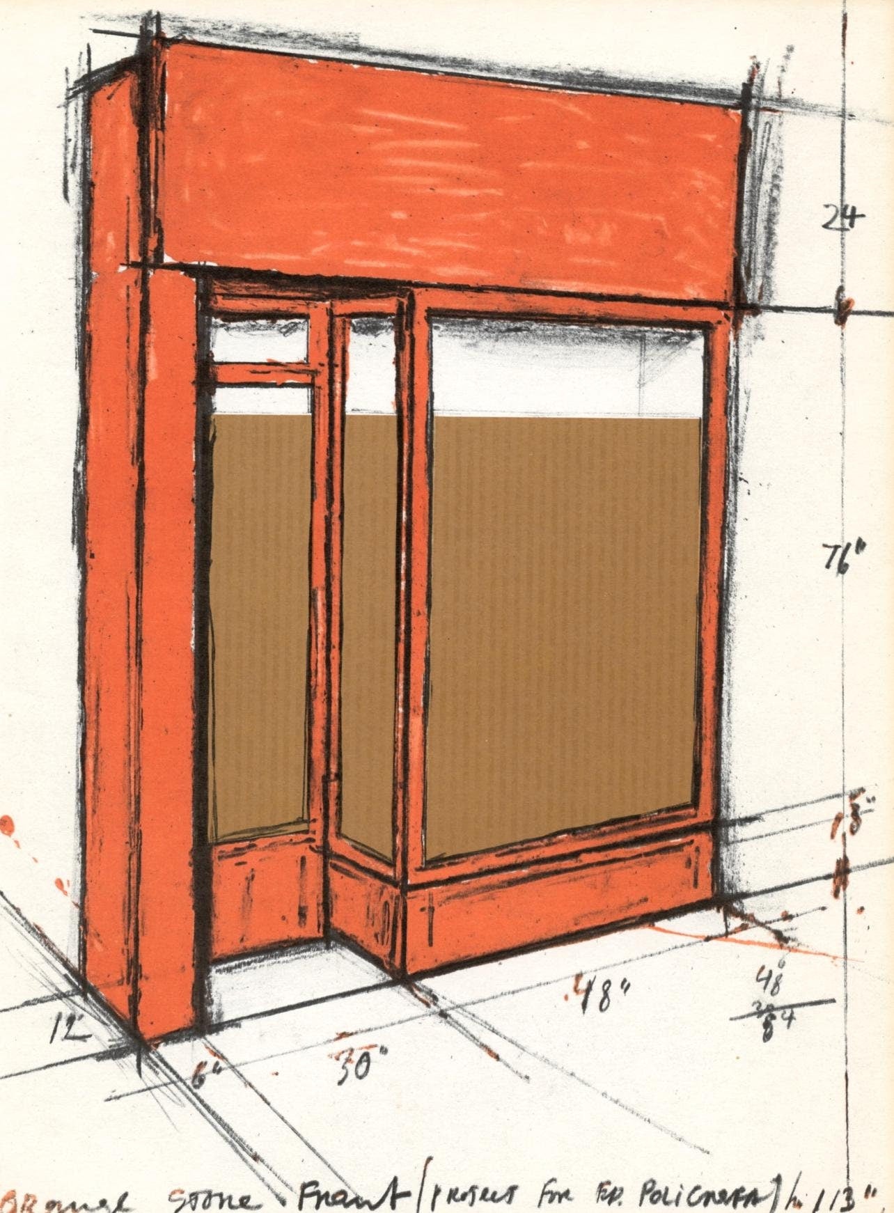 Christo and Jeanne-Claude, Composition, Ediciones Polígrafa, Redfern Gallery, Limited Edition Lithograph