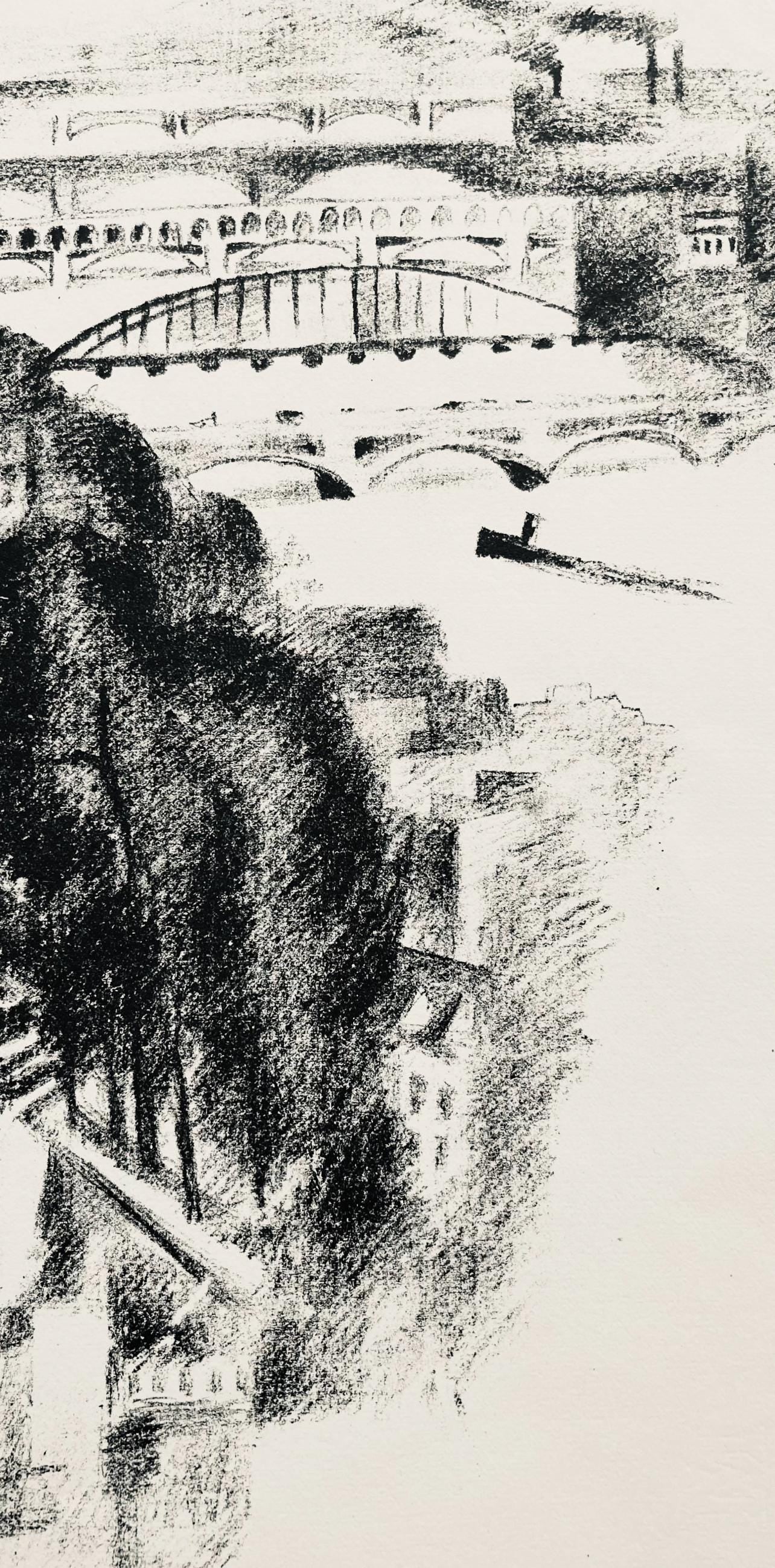 Robert Delaunay, Ponts et passerelle de Passy (Habasque 720-728), Allo! Paris!, Limited Edition Lithograph